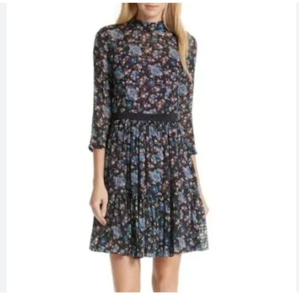 Rebecca Taylor Rebecca Taylor Floral Solstice Silk Dress Size 2 Size XS / US 0-2 / IT 36-38 - 2 Thumbnail