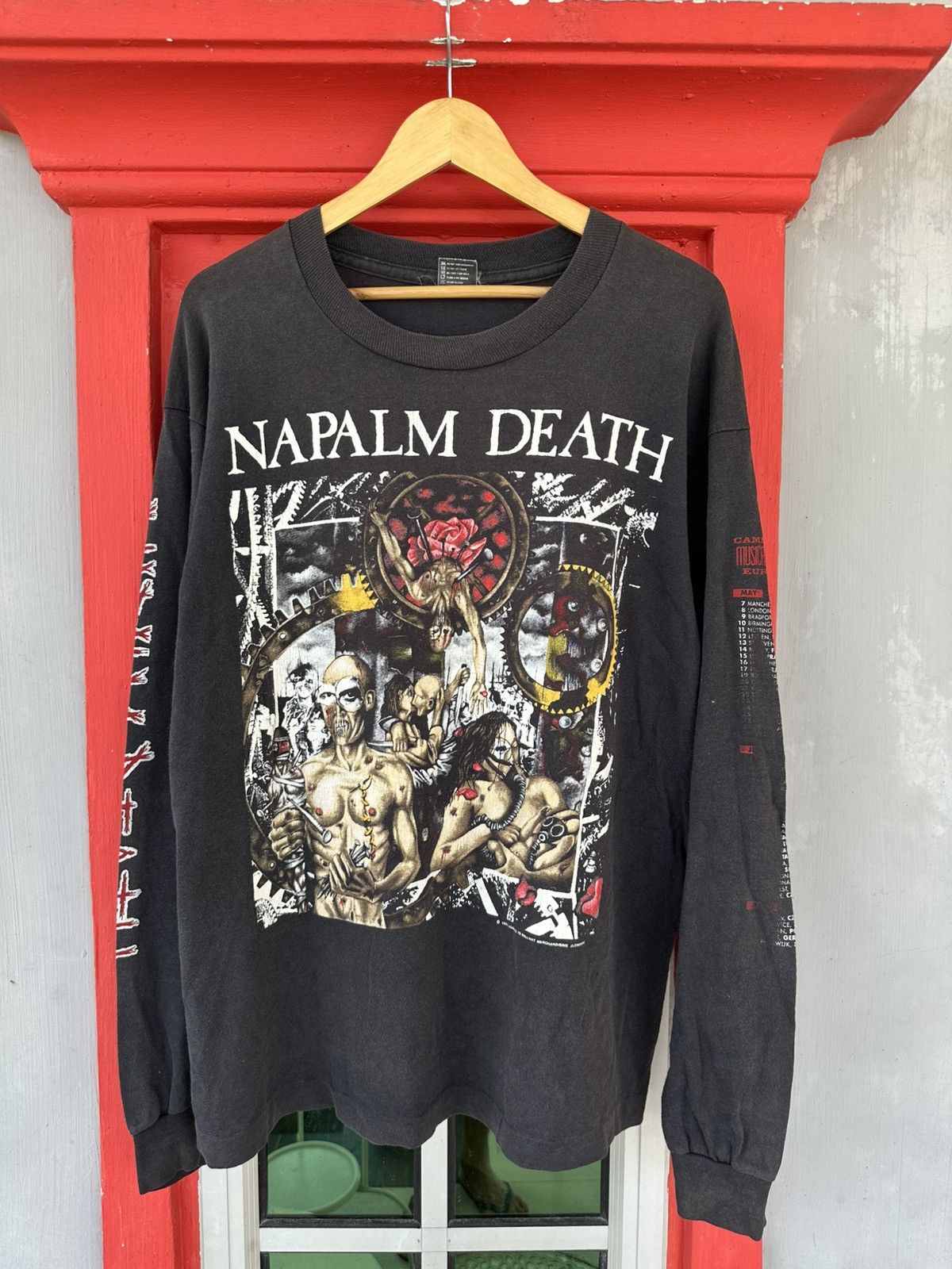 Band Tees Vintage 90s Napalm Death Musical Destruction LS Tee Size US XL / EU 56 / 4 - 1 Thumbnail