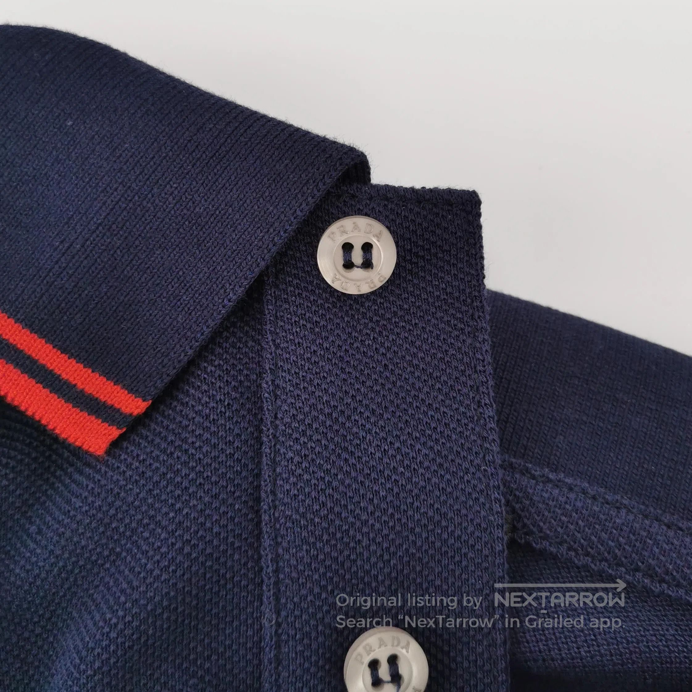 Prada Prada Men's Red Colorblock Collar Polo Shirt. Size US M / EU 48-50 / 2 - 3 Thumbnail