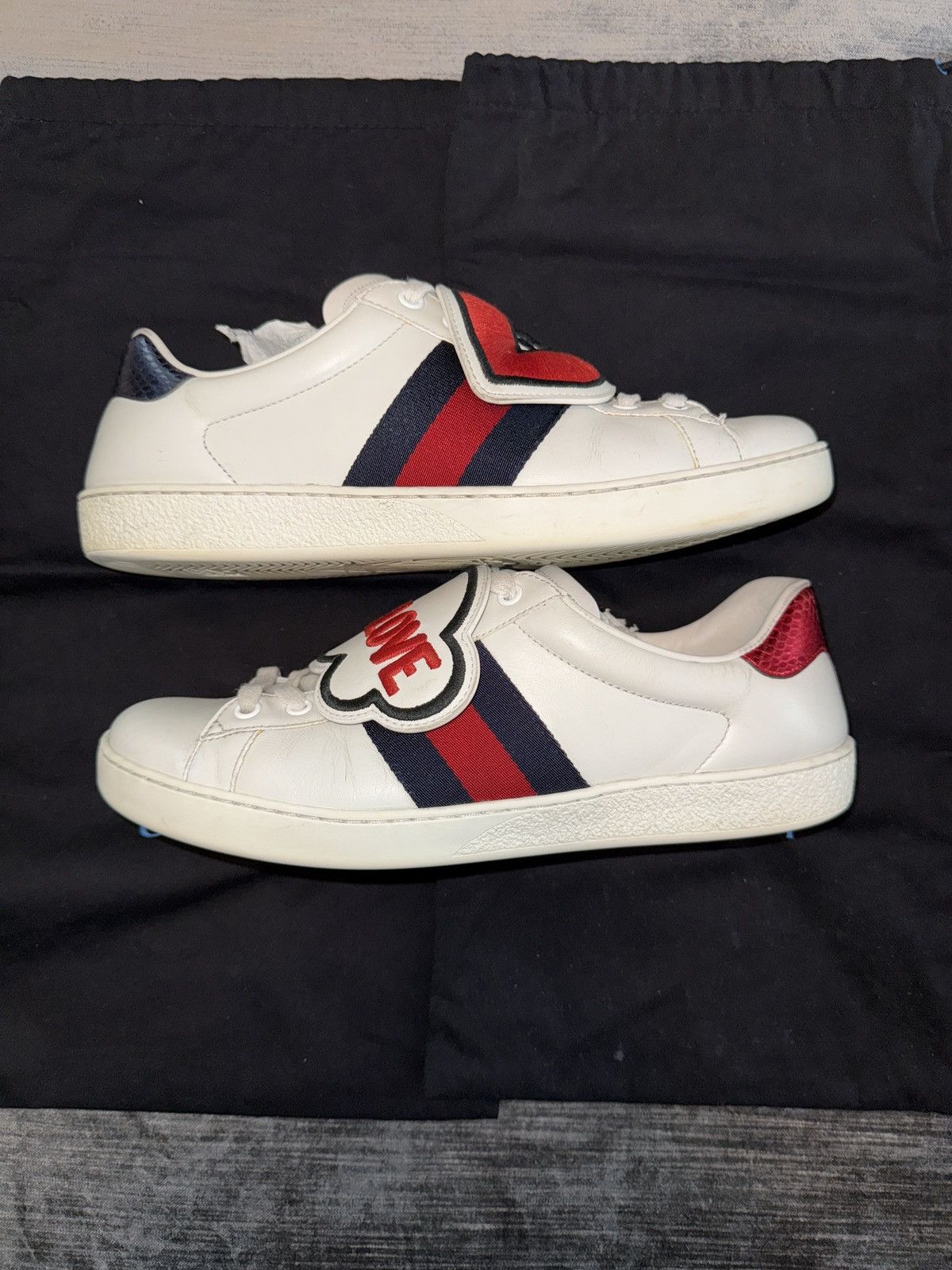 Gucci GUCCI MEN’s ACE sneaker with LOVE IS BLIND removable patches Size US 7 / EU 40 - 3 Thumbnail
