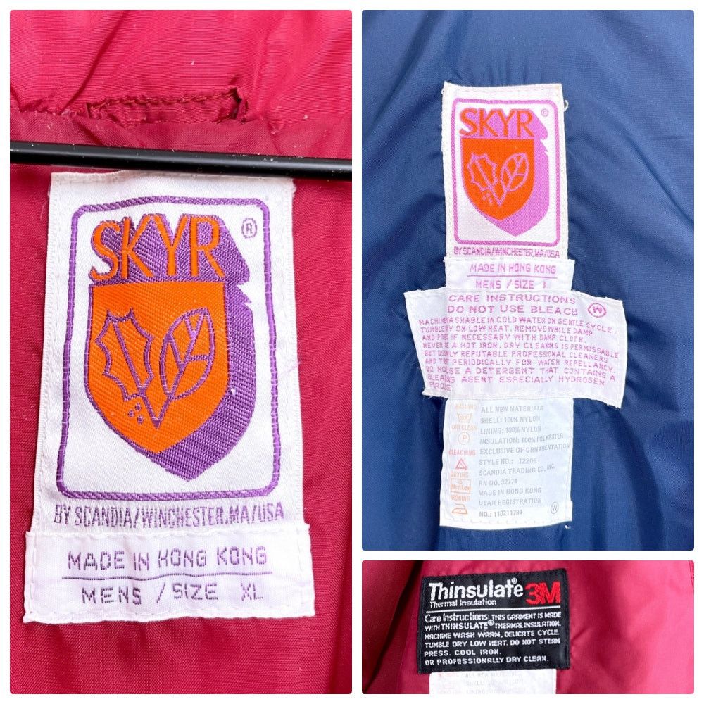 Other SKYR Vintage 70s 80s Ski Bib Jacket Set Blue Red Mens XL Size US XL / EU 56 / 4 - 16 Thumbnail
