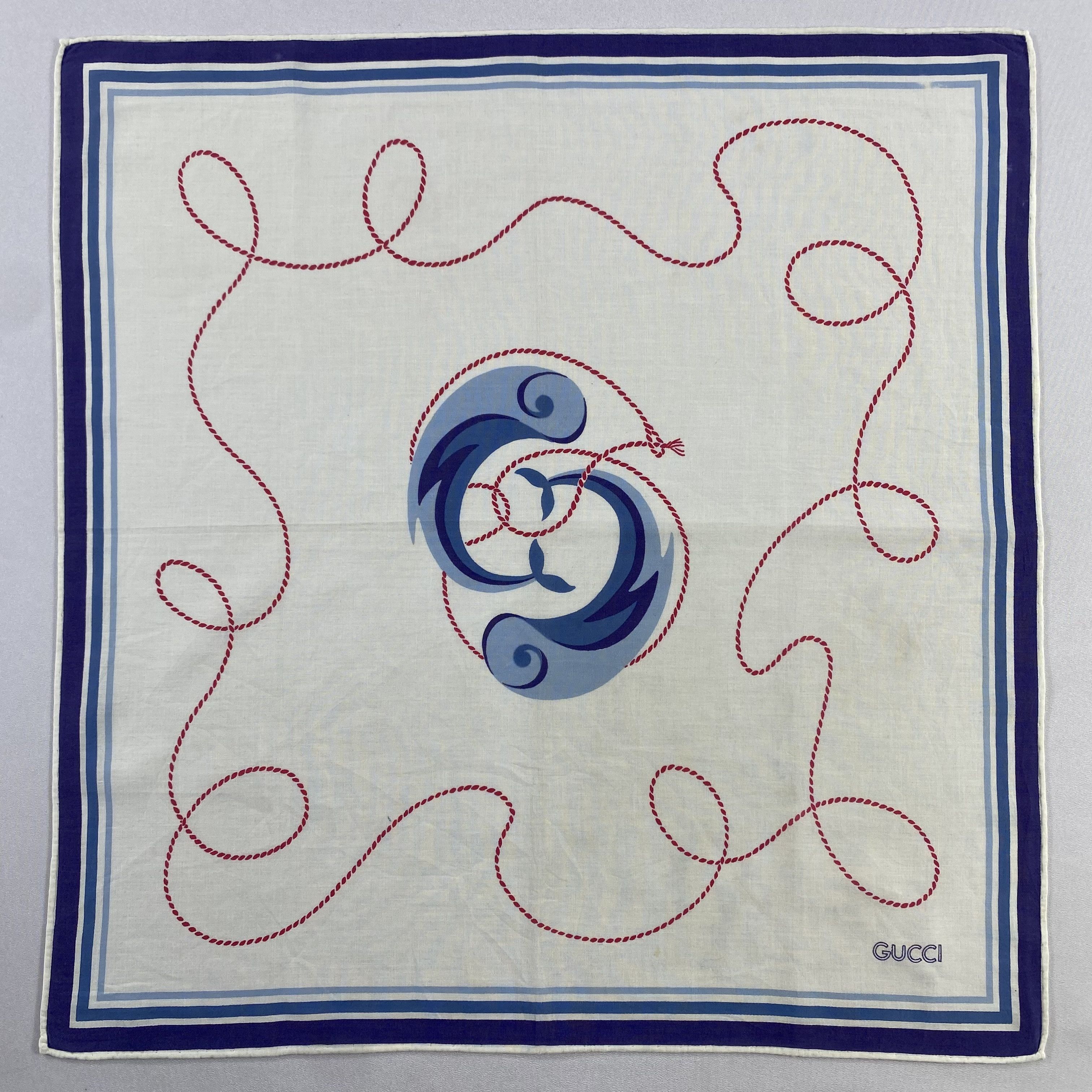 Gucci × Vintage Gucci Handkerchief / Neckerchief / Bandana-P1047 Size ONE SIZE - 1 Thumbnail