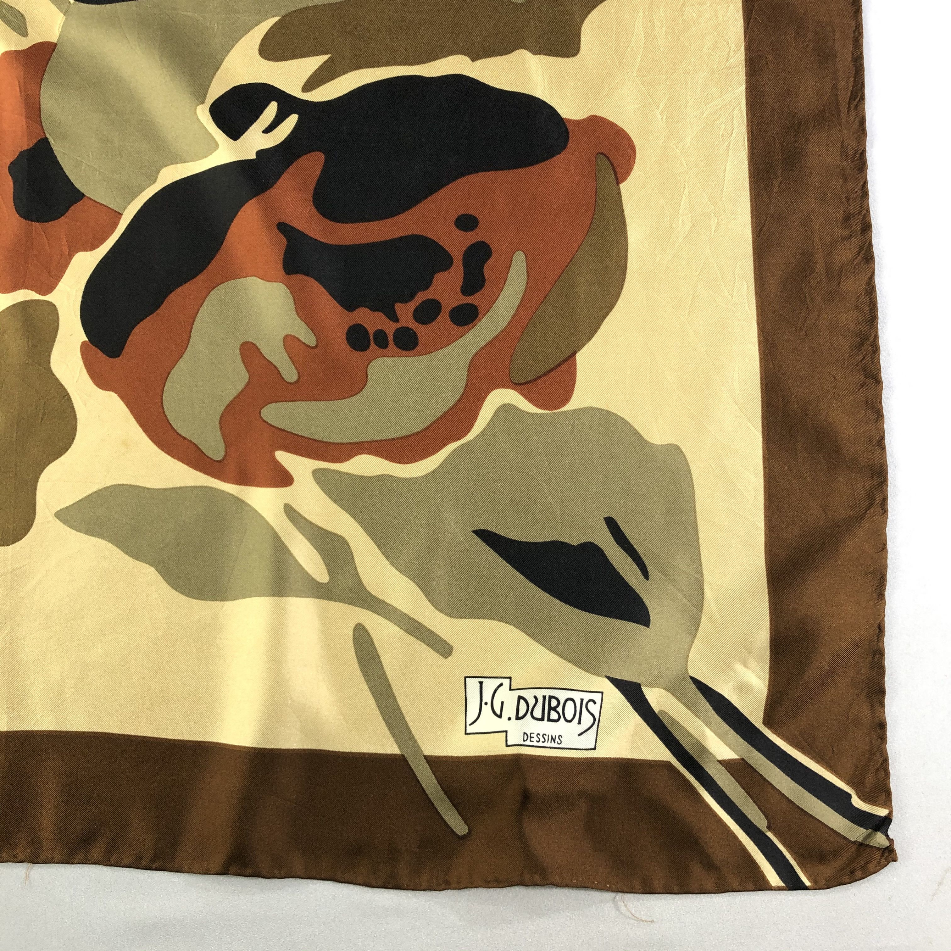 Vintage Vintage J.G.Dubois Silk Scarf Size ONE SIZE - 5 Thumbnail