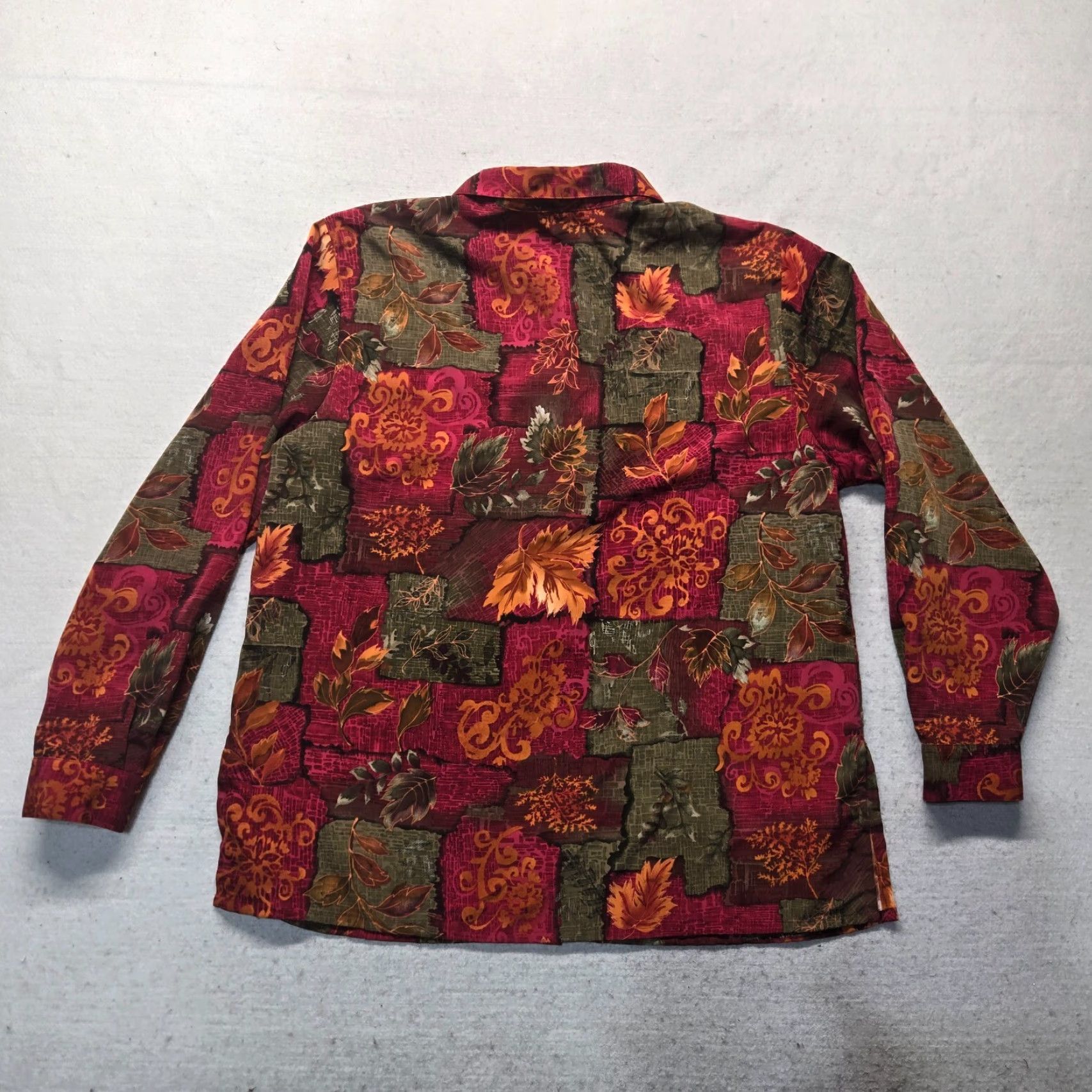 Vintage BonWorth Red Fall Button Up Shirt Long Sleeve Adult Women's Size XL Extra Large Shirt Womens XL Red BonWorth Fall Button-Up Long Sleeve Size XL / US 12-14 / IT 48-50 - 7 Thumbnail