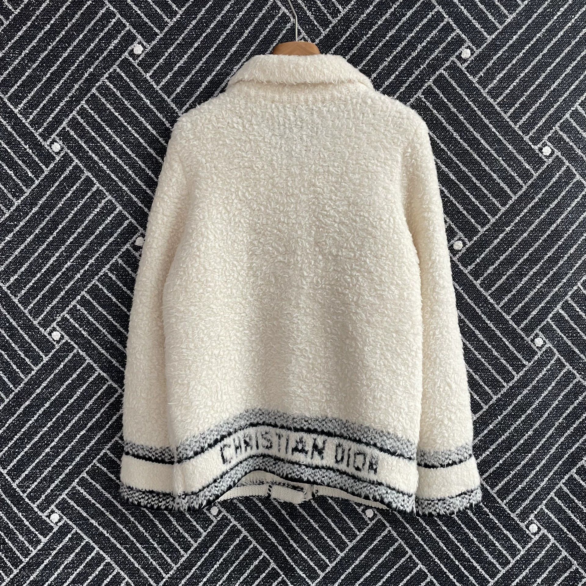 Dior DIOR Caro SS22 Women's Beige WoolBlend Lapel Jkt S Size S / US 4 / IT 40 - 2 Thumbnail