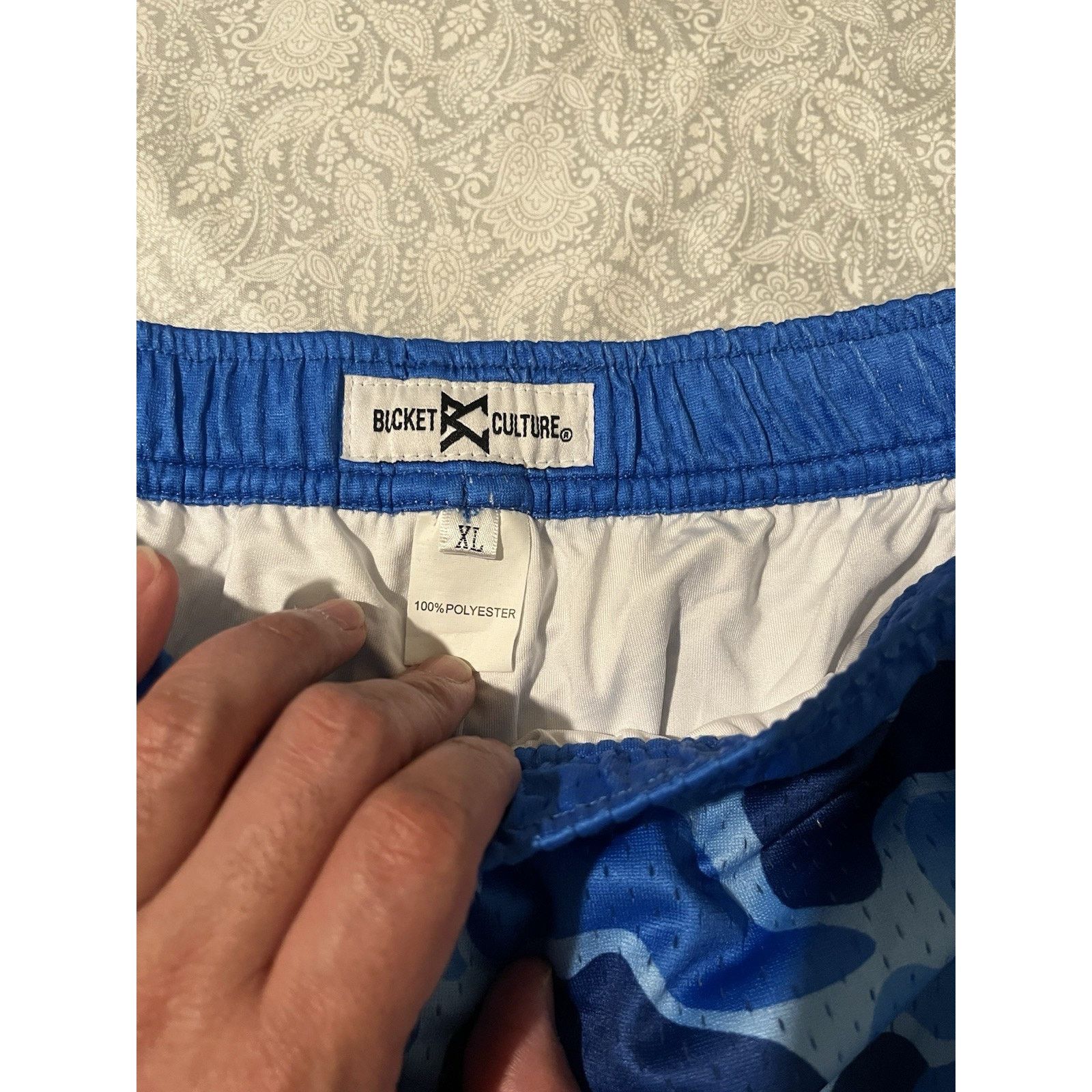 Other Bucket Culture Blue Camo Shorts Men’s XL Mesh Streetwear Size US 38 / EU 54 - 4 Thumbnail