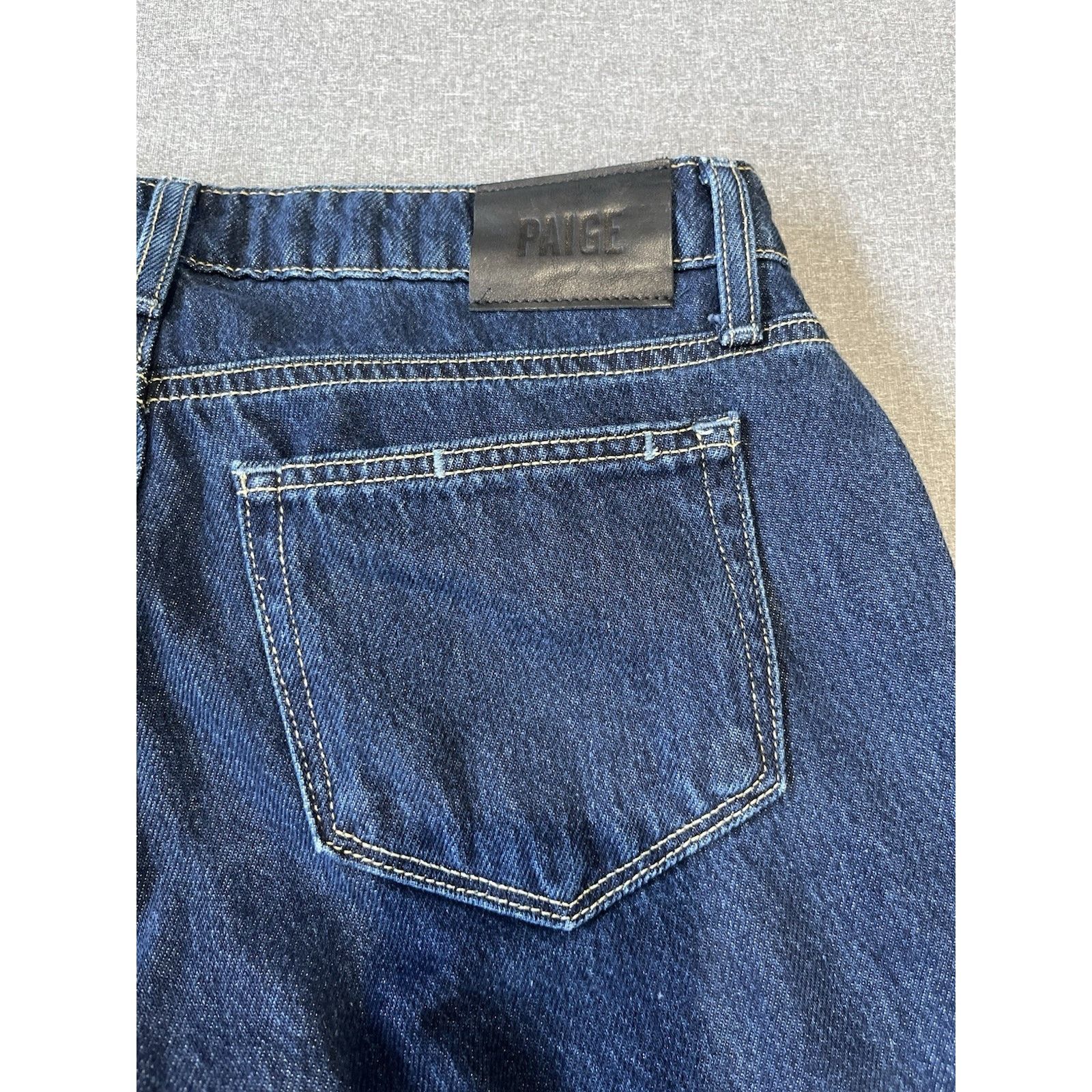 Paige RARE Paige Dark Denim jeans Pockets Wide Leg Denim sz 25 Size 25" / US 0 / IT 36 - 9 Thumbnail