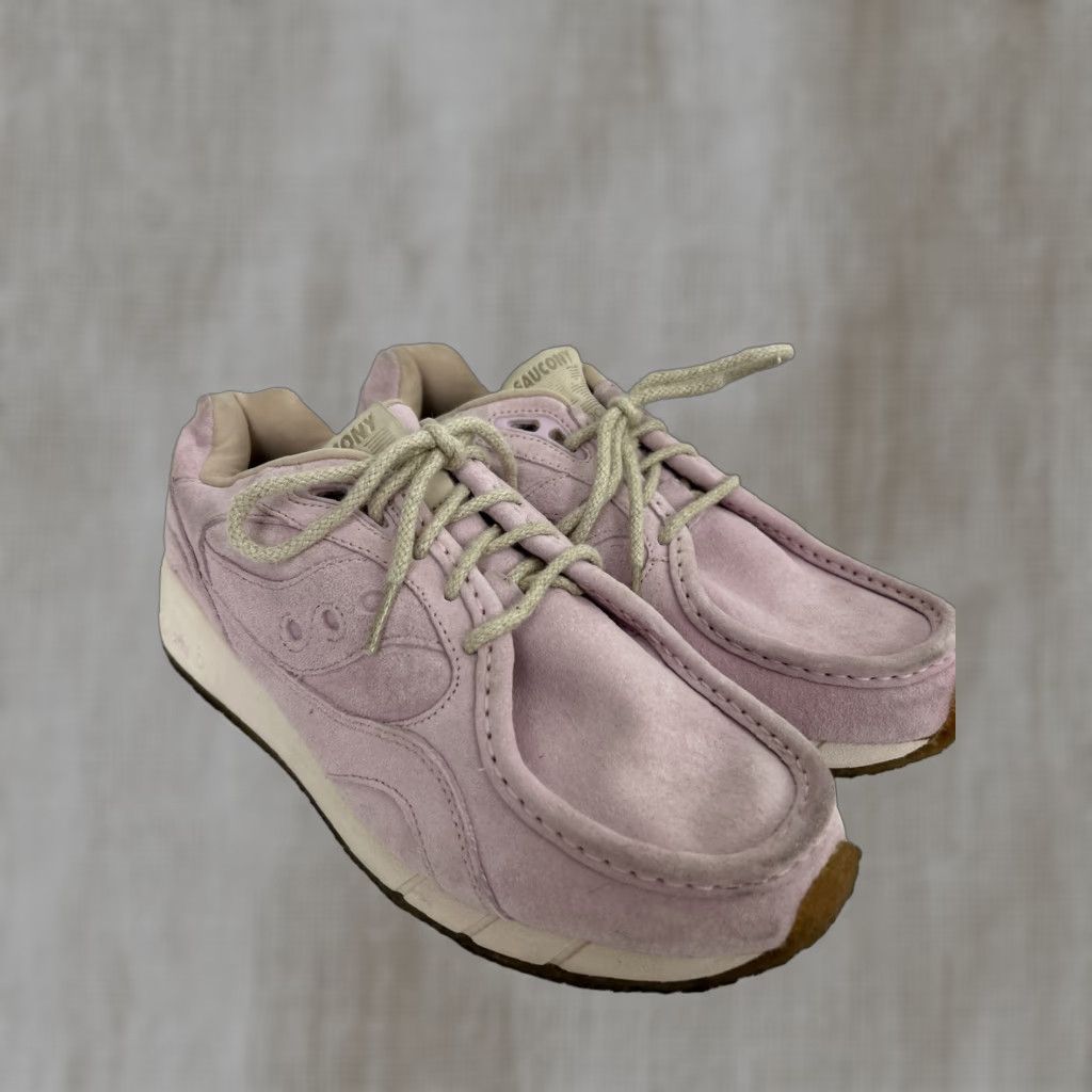 Saucony Saucony Shadow 6000 Pink/Gum Sneakers Men's 8 Medium Leather Suede Size US 8 / EU 41 - 1 Thumbnail