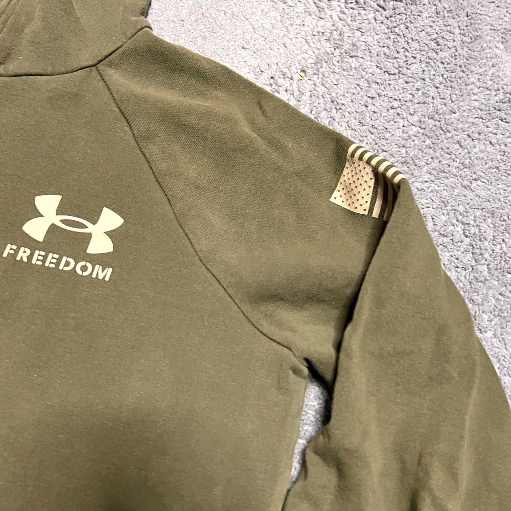 Under Armour Under Armour Hoodie Mens M Freedom Military Green Patriotic Service Gear Pullover Mens Green Hoodie Size US M / EU 48-50 / 2 - 3 Thumbnail