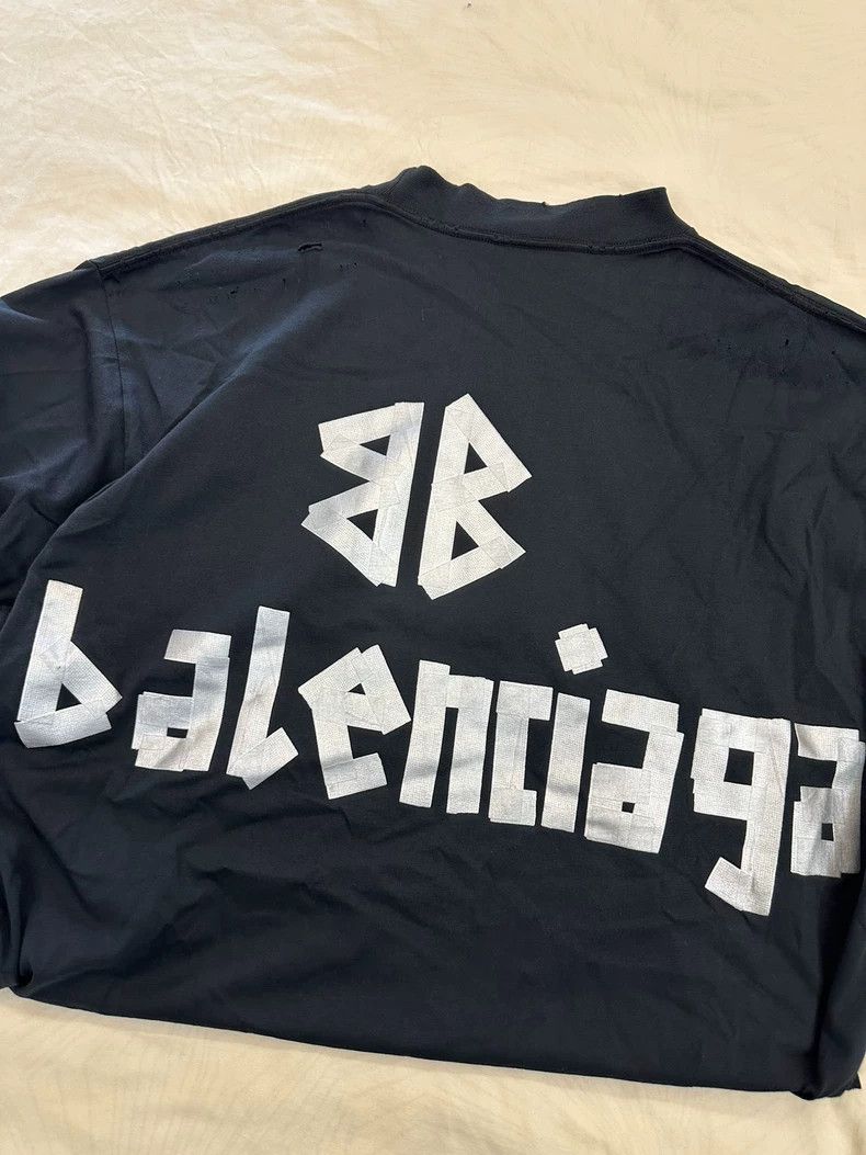 Balenciaga Balenciaga Masking Tape Logo Short Sleeve T-Shirt Size US M / EU 48-50 / 2 - 5 Thumbnail
