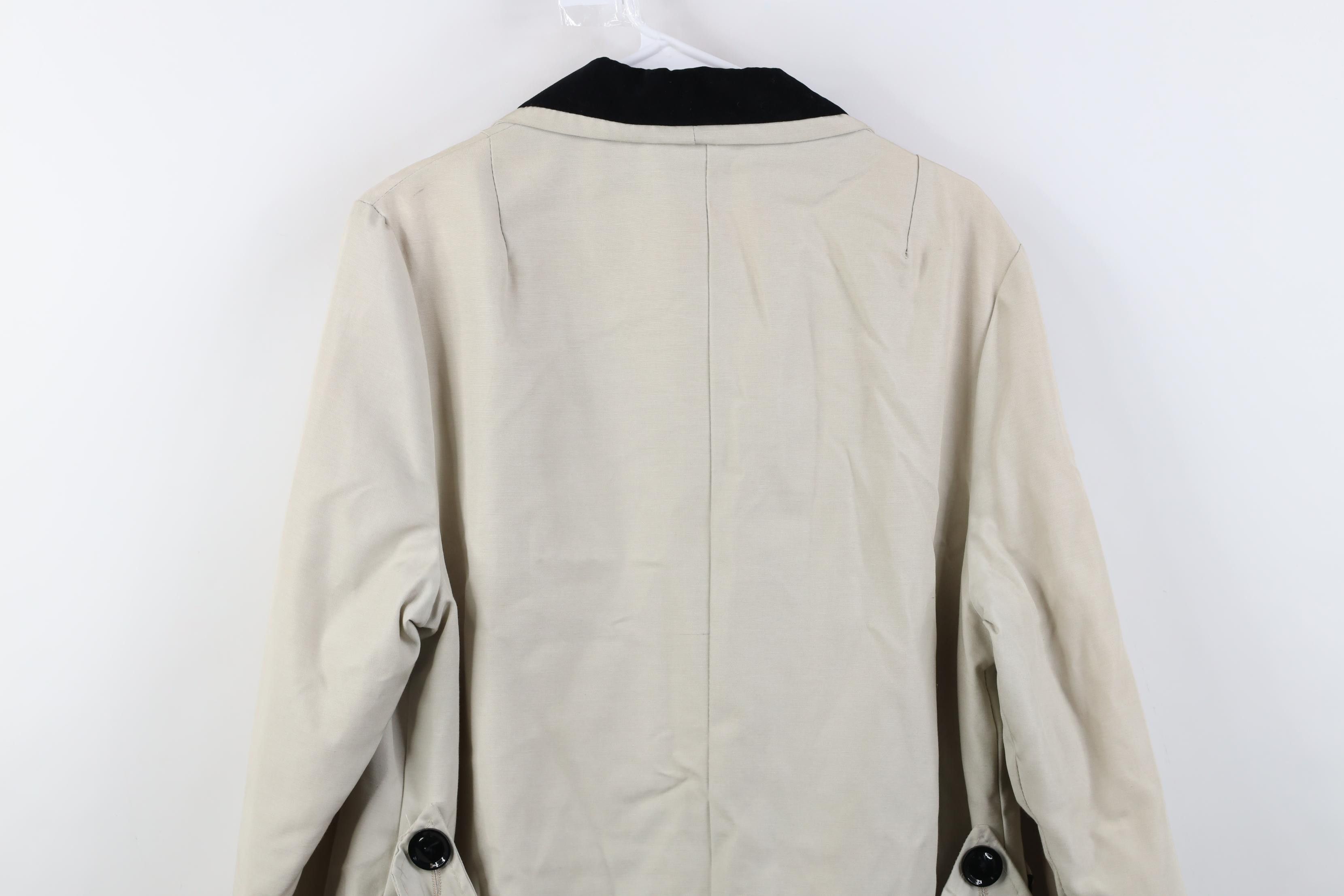 Vintage Vintage 50s Rayon Gabardine Trench Coat Rain Jacket USA Size XL / US 12-14 / IT 48-50 - 16 Thumbnail