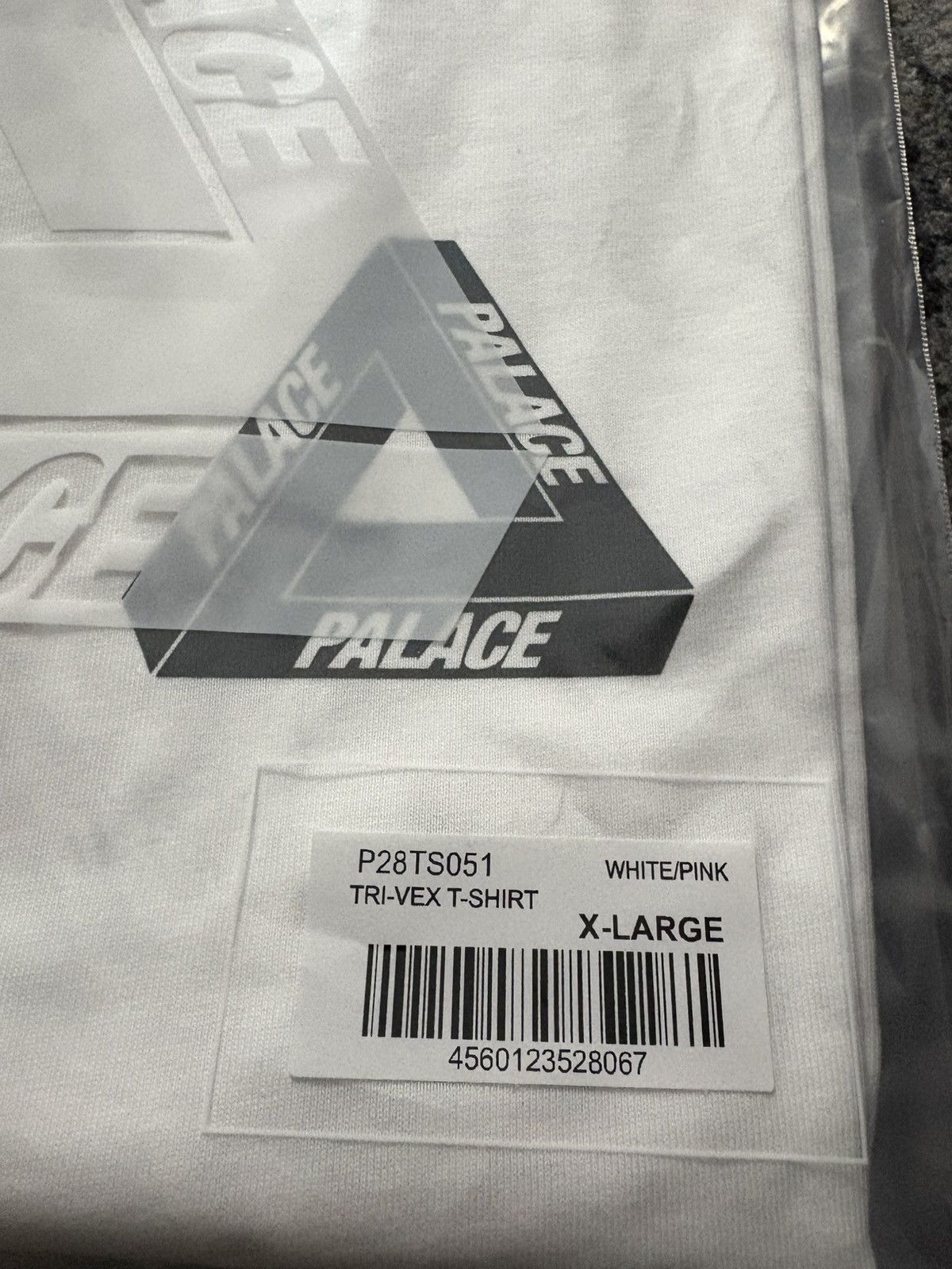 Palace Palace Tri-Vex T-Shirt White Pink Size US XL / EU 56 / 4 - 4 Thumbnail