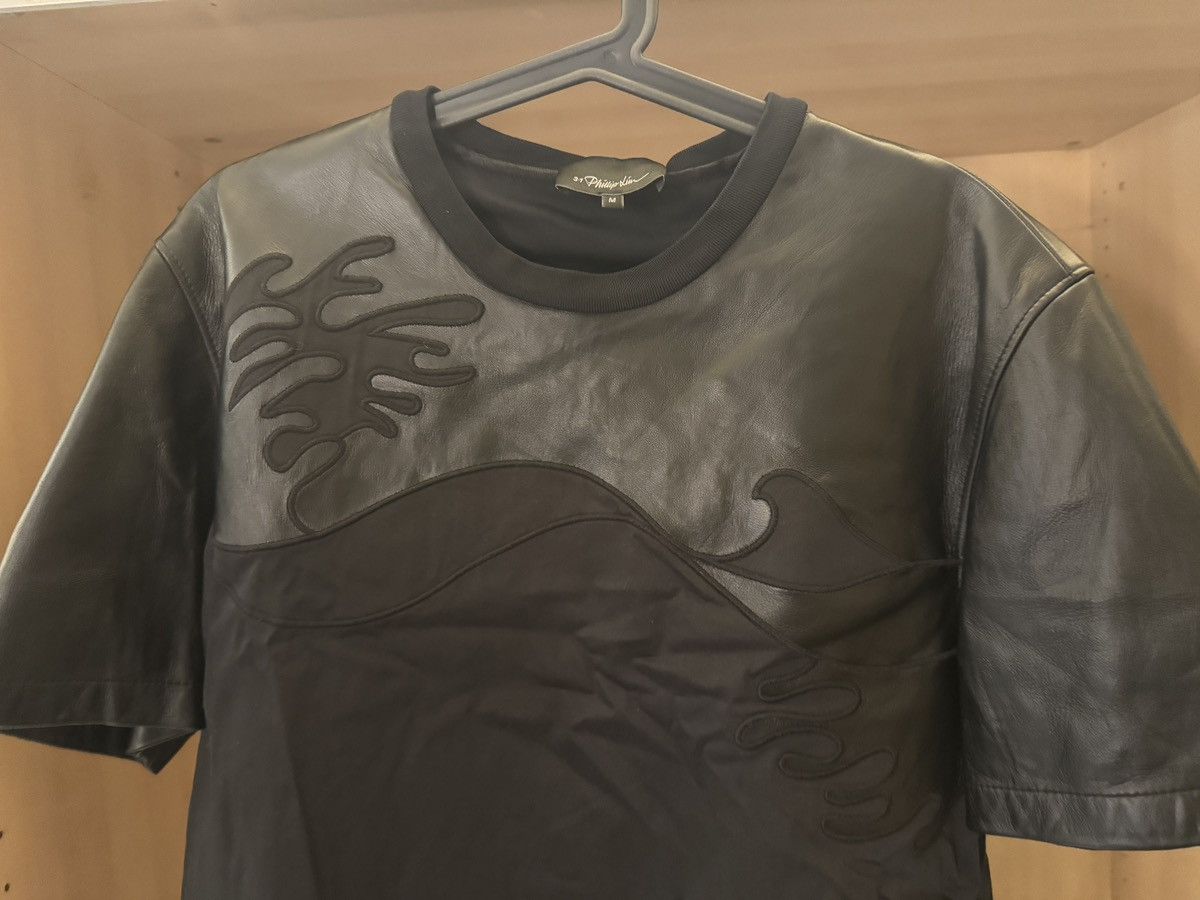 3.1 Phillip Lim 3.1 philip Lim leather patchwork short sleeve T shirt size M Size US M / EU 48-50 / 2 - 2 Thumbnail