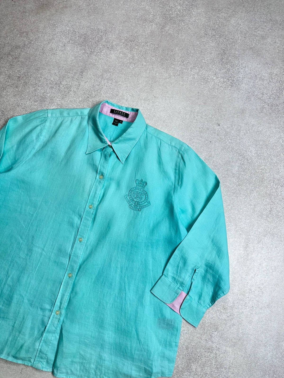 Polo Ralph Lauren Vintage 90s Polo Ralph Lauren Linen Shirt XL Size US XL / EU 56 / 4 - 2 Thumbnail