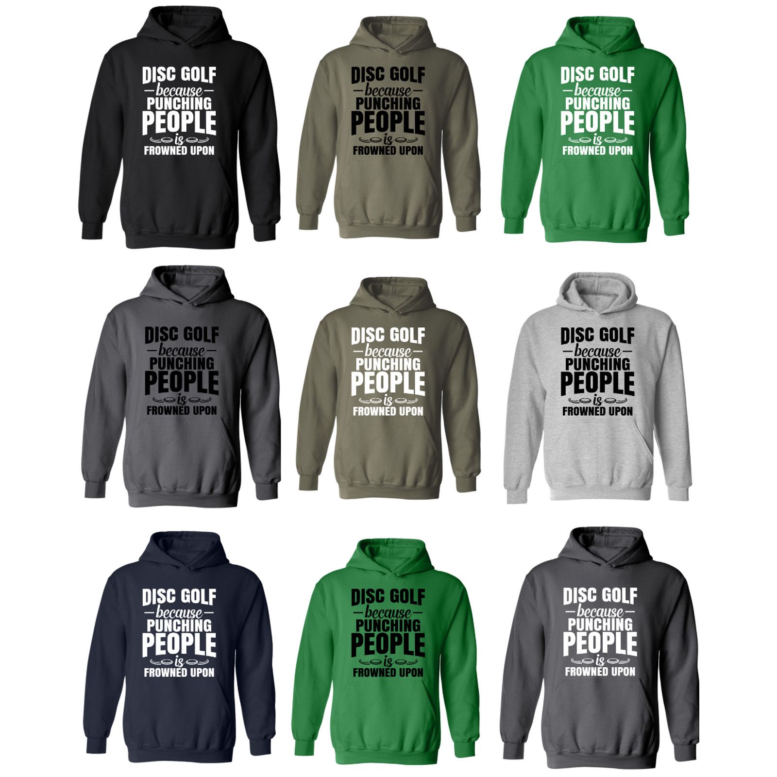 Gildan Disc Golf Hoodie Punching People Frowned Upon Sweatshirt Size US L / EU 52-54 / 3 - 2 Thumbnail