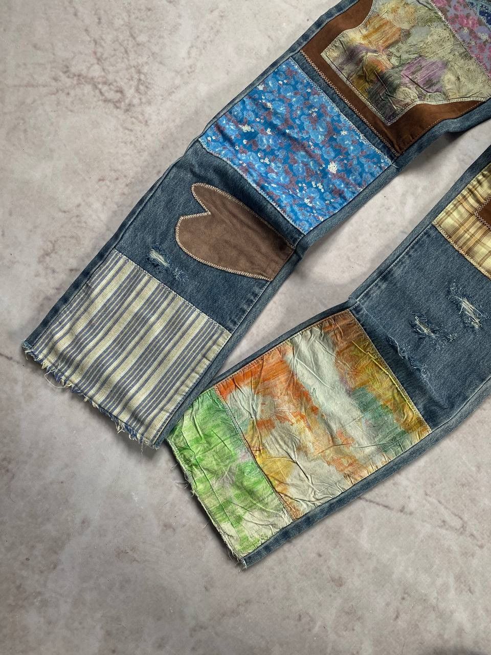 Jaded London × Japanese Brand Jaded London Patchwork Distressed Jeans Y2K Kapital style Size US 30 / EU 46 - 3 Thumbnail