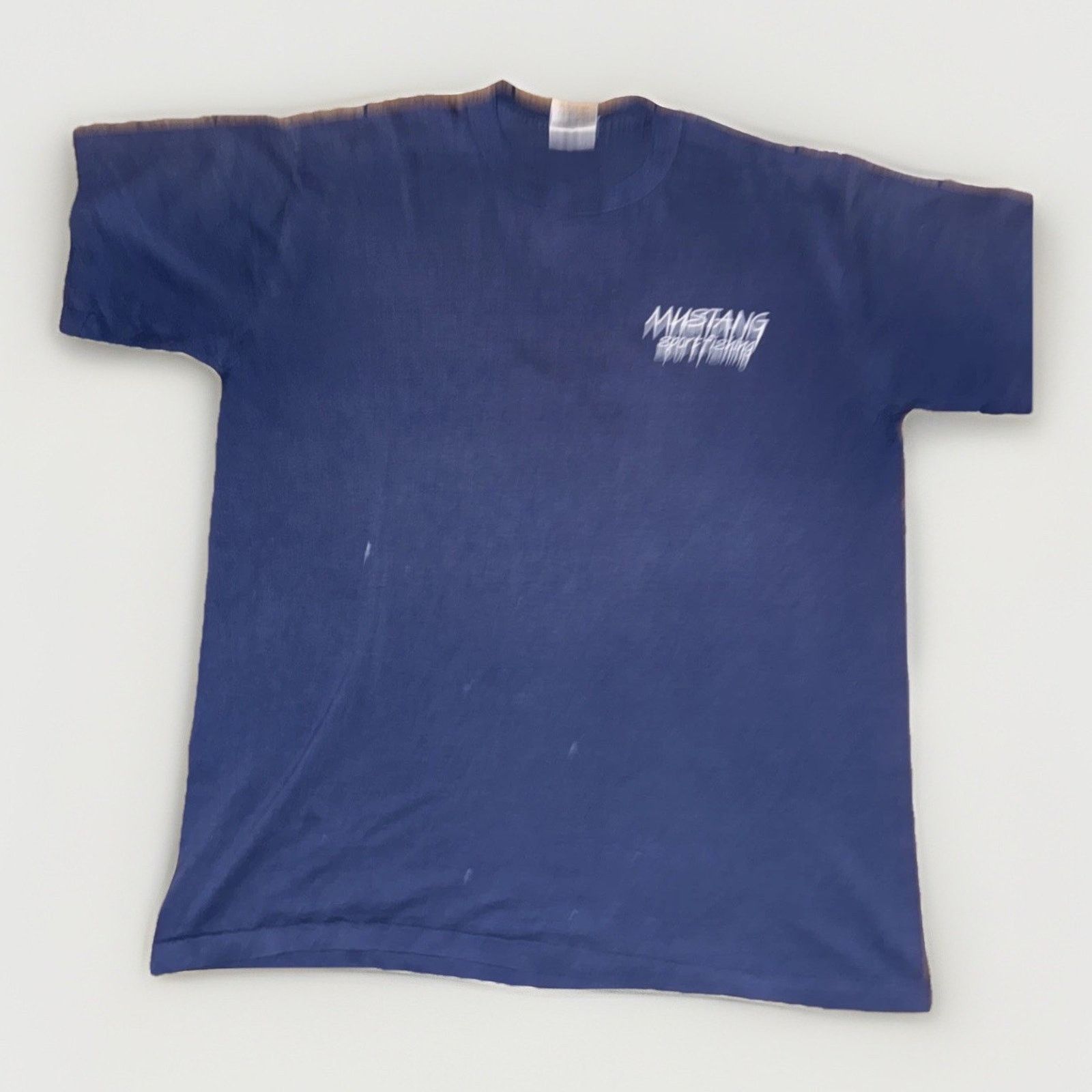 Vintage Vintage Oneita Single Stitch T-Shirt Blue XL Fishing USA Size US XL / EU 56 / 4 - 4 Thumbnail