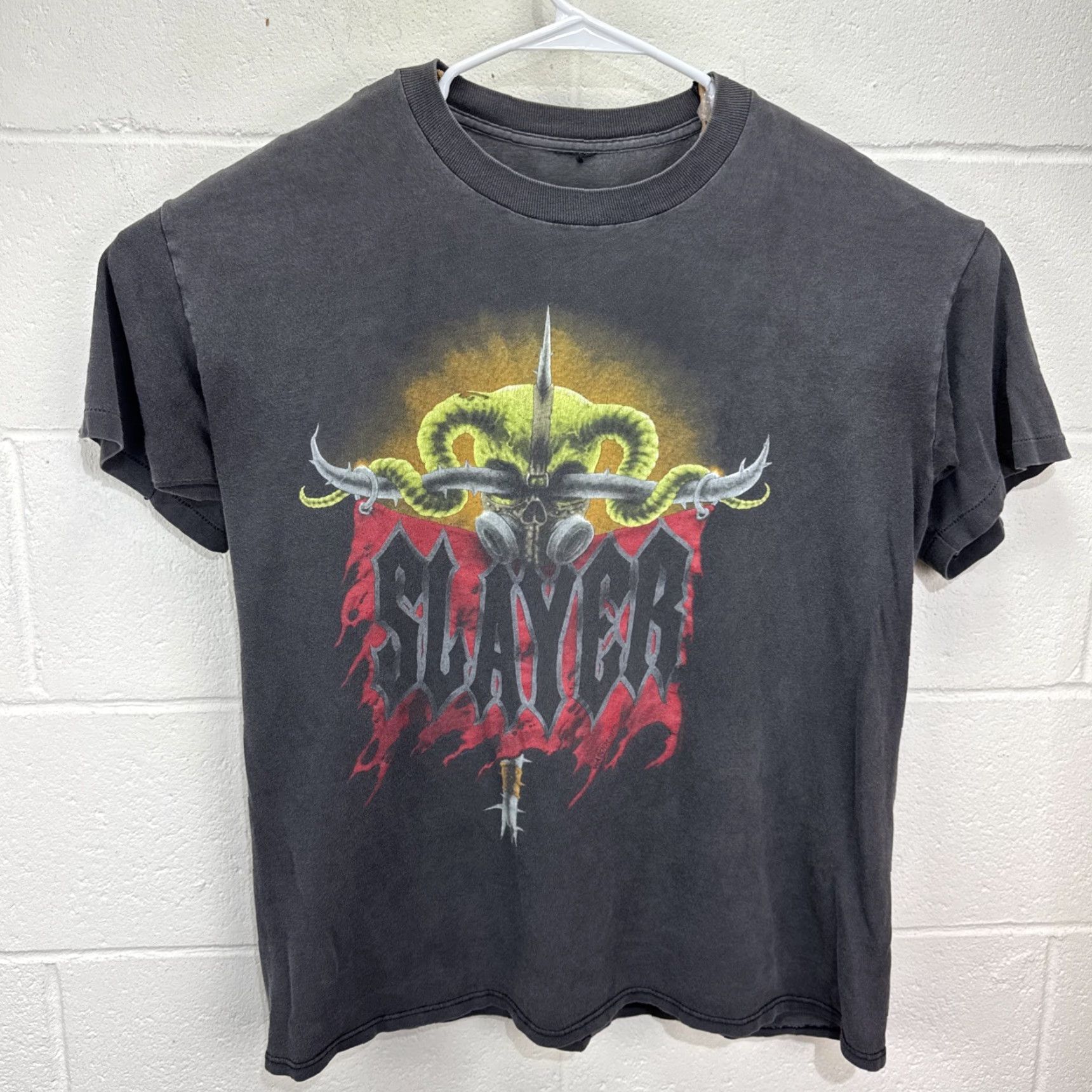 Vintage VINTAGE 1992 Slayer Uber Alles Tour T-Shirt Size Large Black Rock Thrash Metal Unisex Size US L / EU 52-54 / 3 - 2 Thumbnail