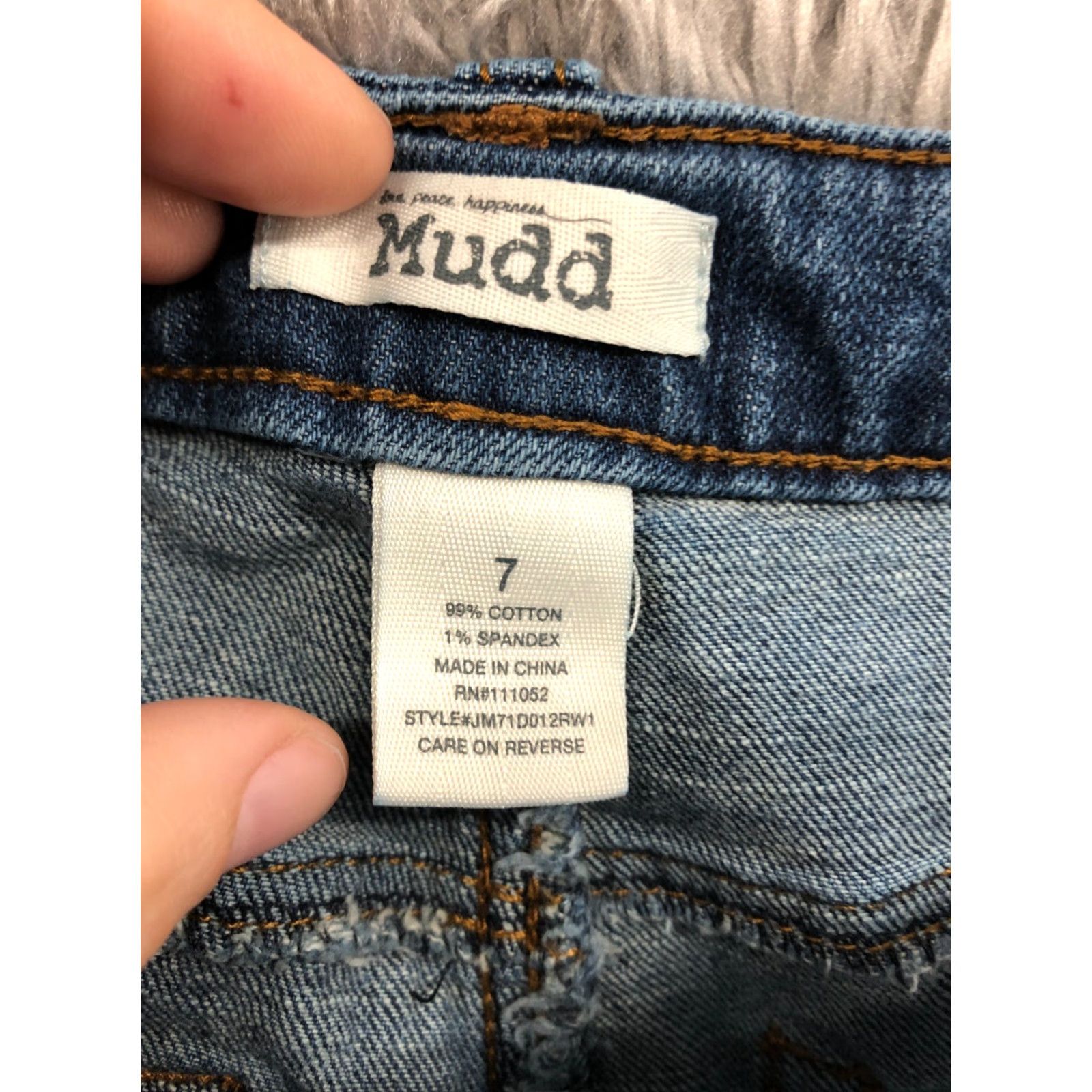 Vintage Mudd Juniors Size 7 Mid Rise Cut-Off Shorts Blue Denim Size 28" / US 6 / IT 42 - 7 Thumbnail