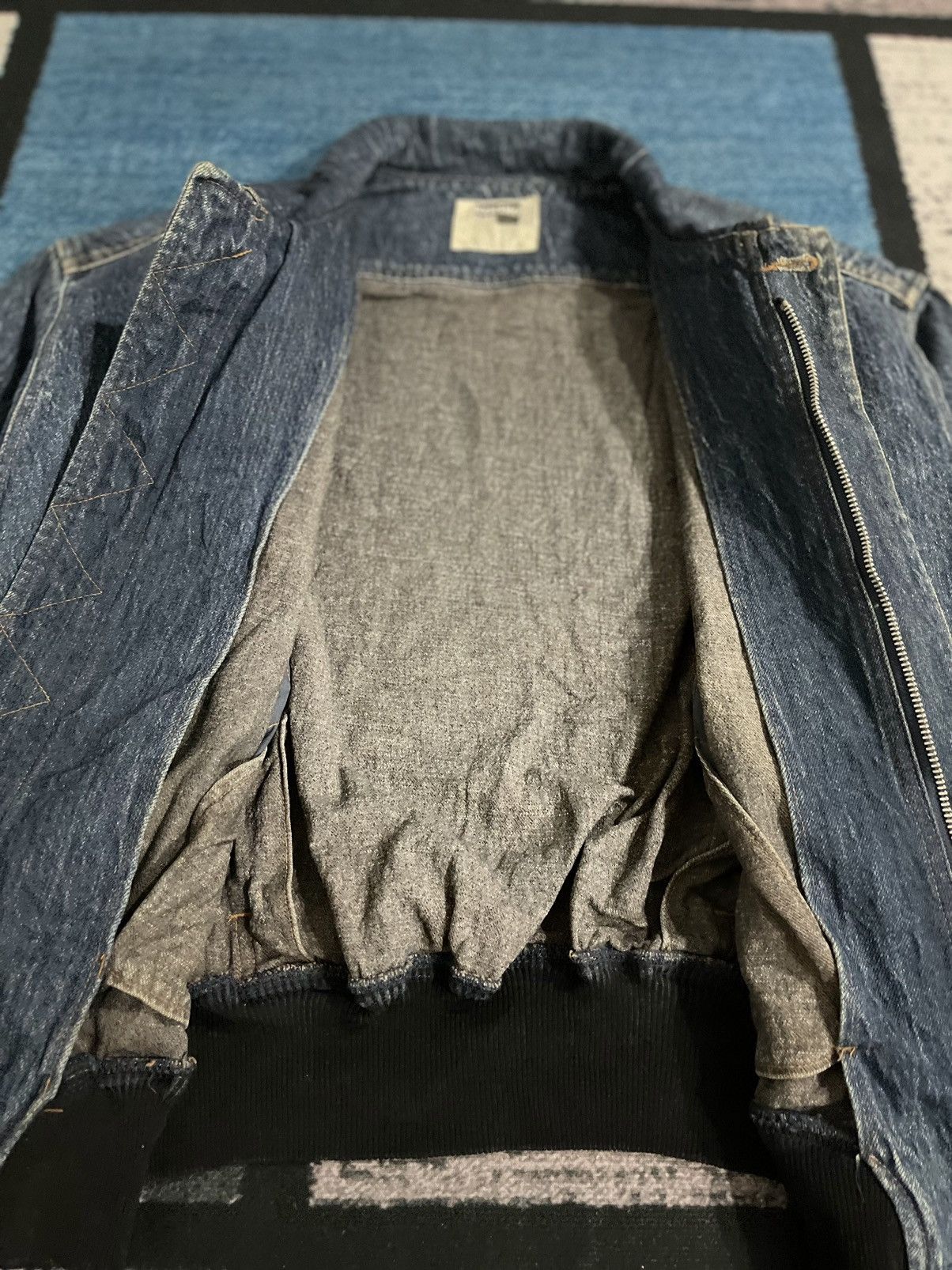 Japanese Brand × Kensho Abe Vintage Kensho Abe Denim Bomber Jacket Size US XL / EU 56 / 4 - 16 Thumbnail
