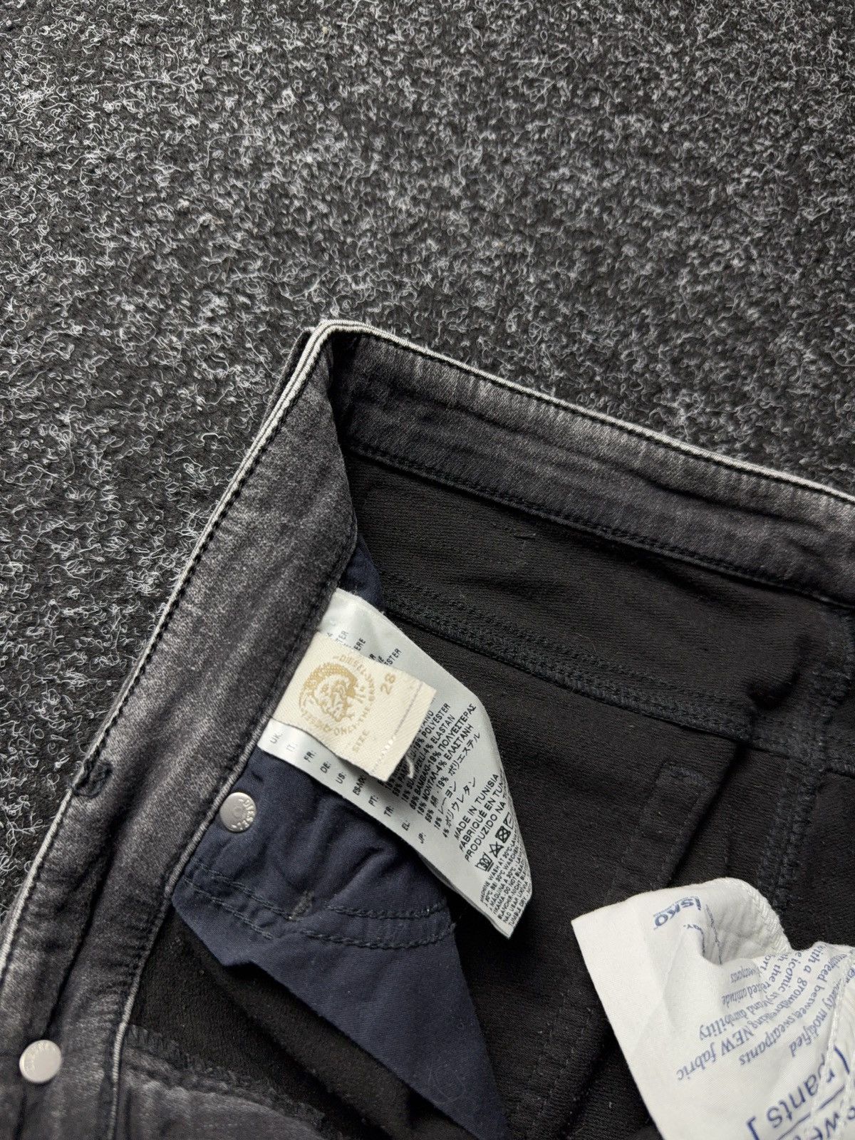 Diesel 00s Diesel Skinzee-Ne Grey Denim+Sweat Super Skinny Jeans Size 28" / US 6 / IT 42 - 10 Thumbnail