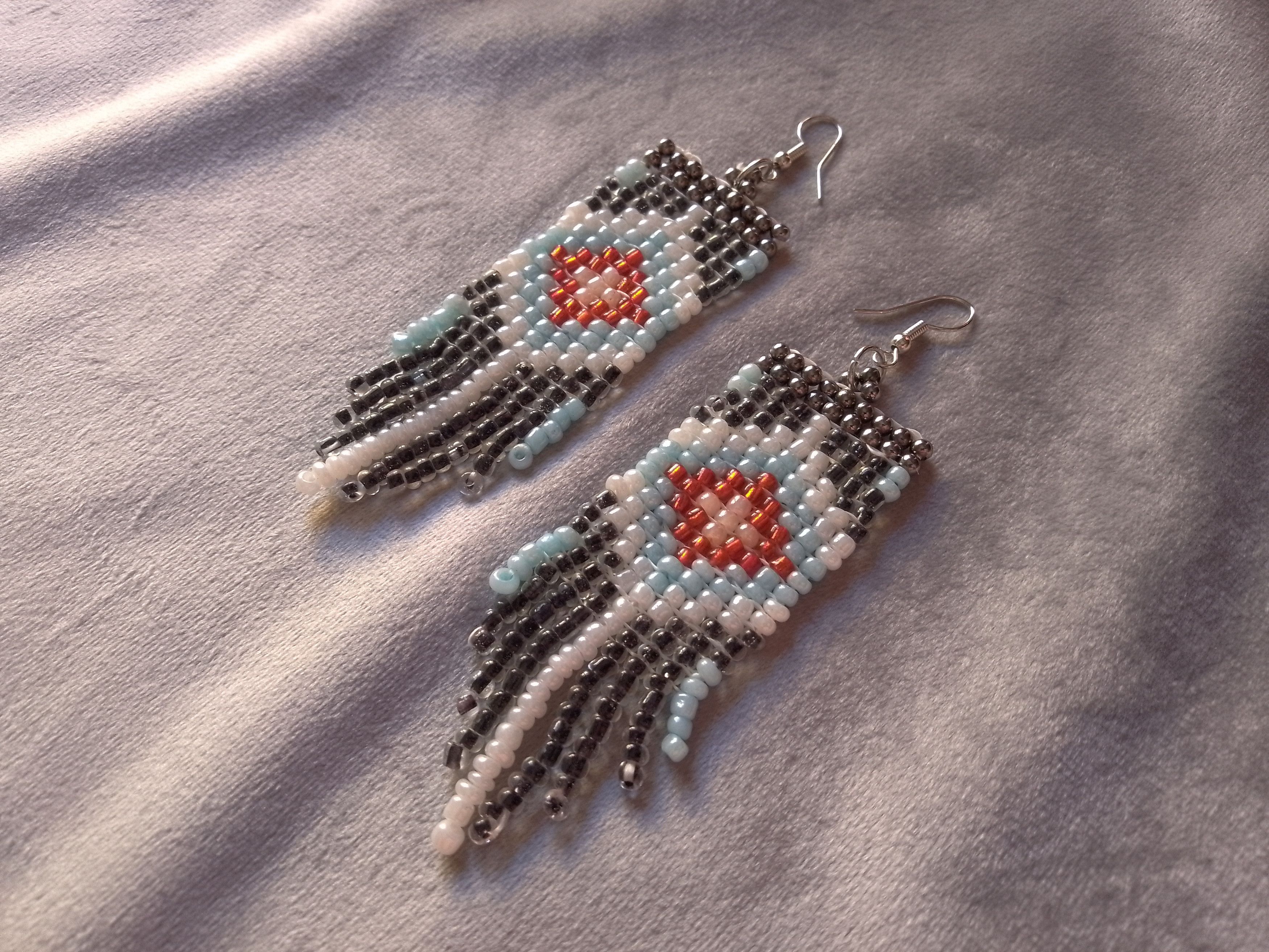 Handmade Earrings Ethnic Black Tribal Native Americans Style Bangs Size ONE SIZE - 1 Thumbnail