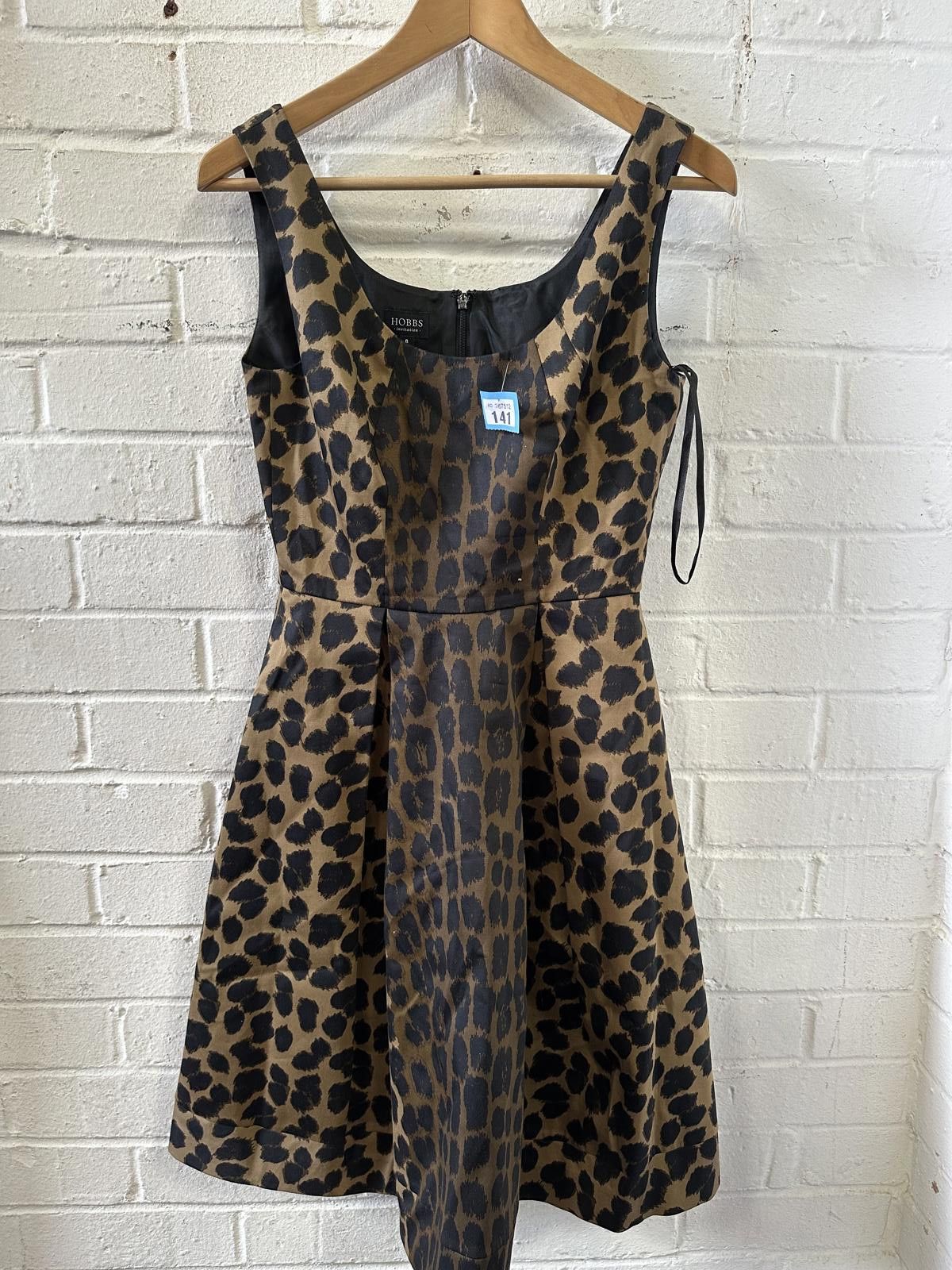 Designer Hobbs Sleeveless Leopard Print Dress Size S / US 4 / IT 40 - 3 Thumbnail