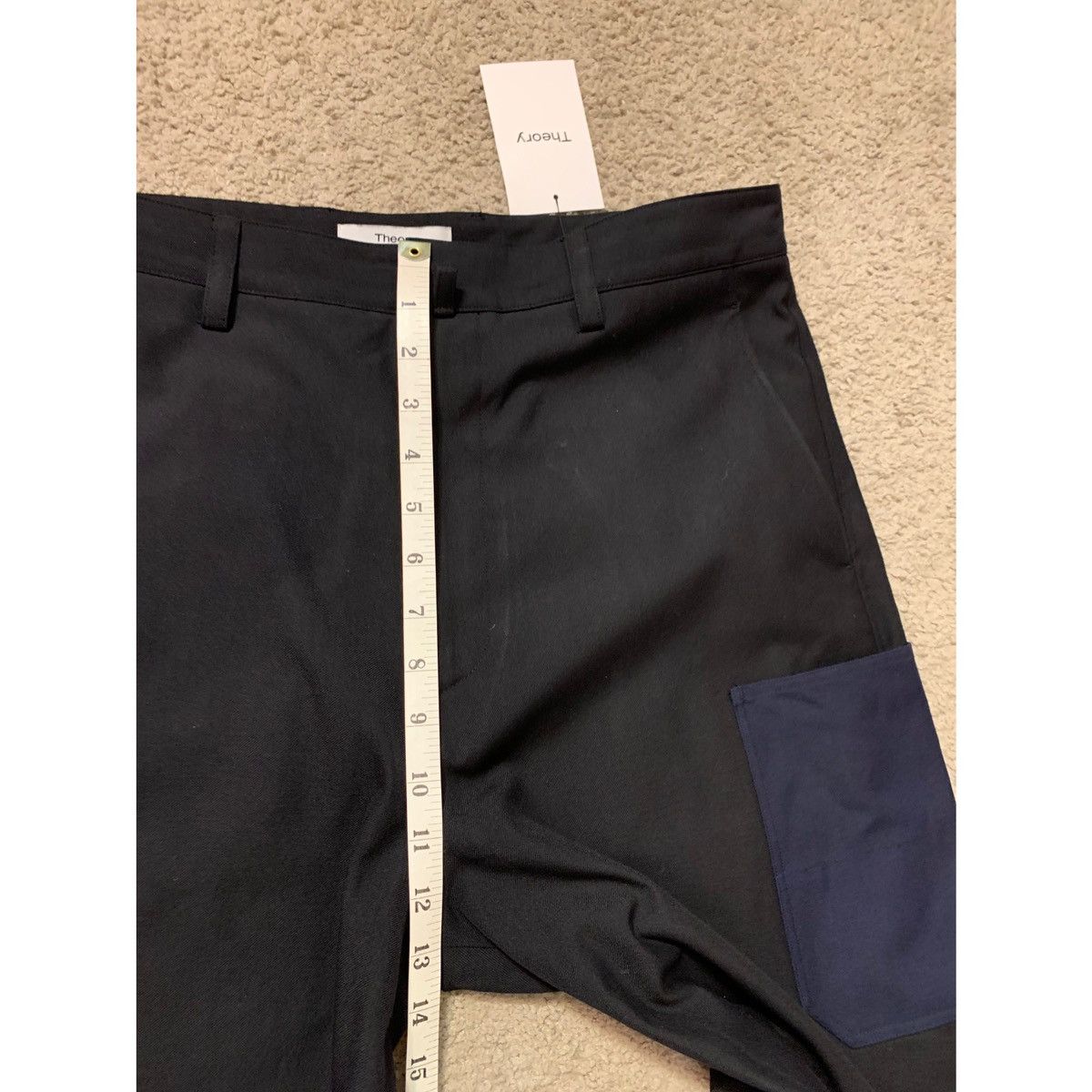 Theory THEORY PROJECT NAVY WIDE LEG CARGO PANTS Size US 32 / EU 48 - 15 Thumbnail