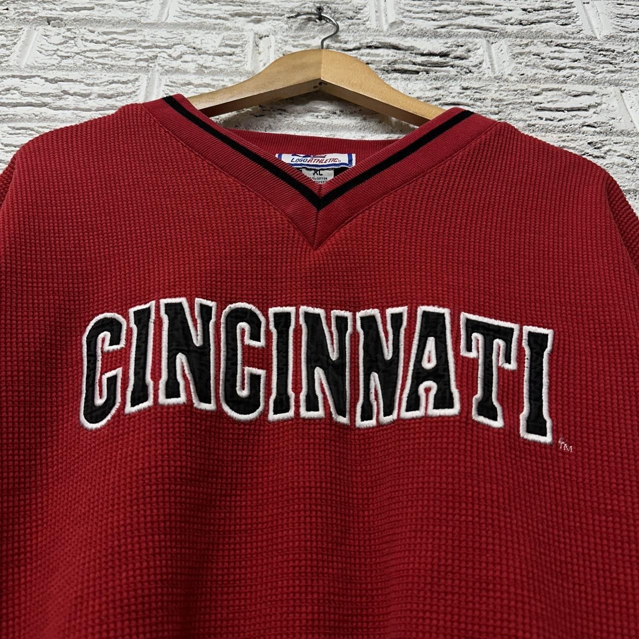 Logo Athletic Vintage Logo Athletic Cincinnati Reds Thermal Pullover XL Size US XL / EU 56 / 4 - 2 Thumbnail