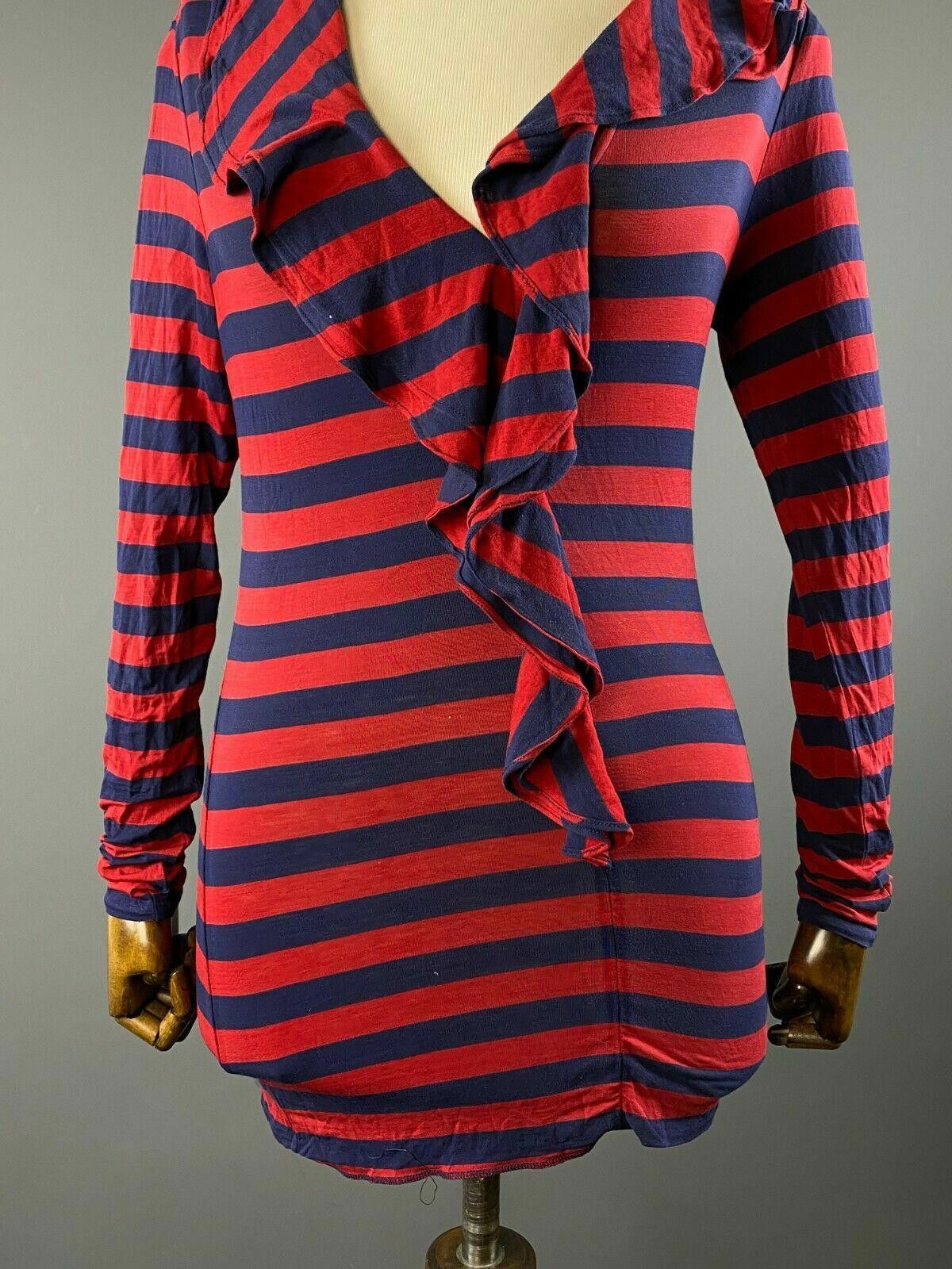 Polo Ralph Lauren Ralph Lauren Blue Red Stripe Long Sleeve V-Neck Dress Size S Size S / US 4 / IT 40 - 5 Thumbnail