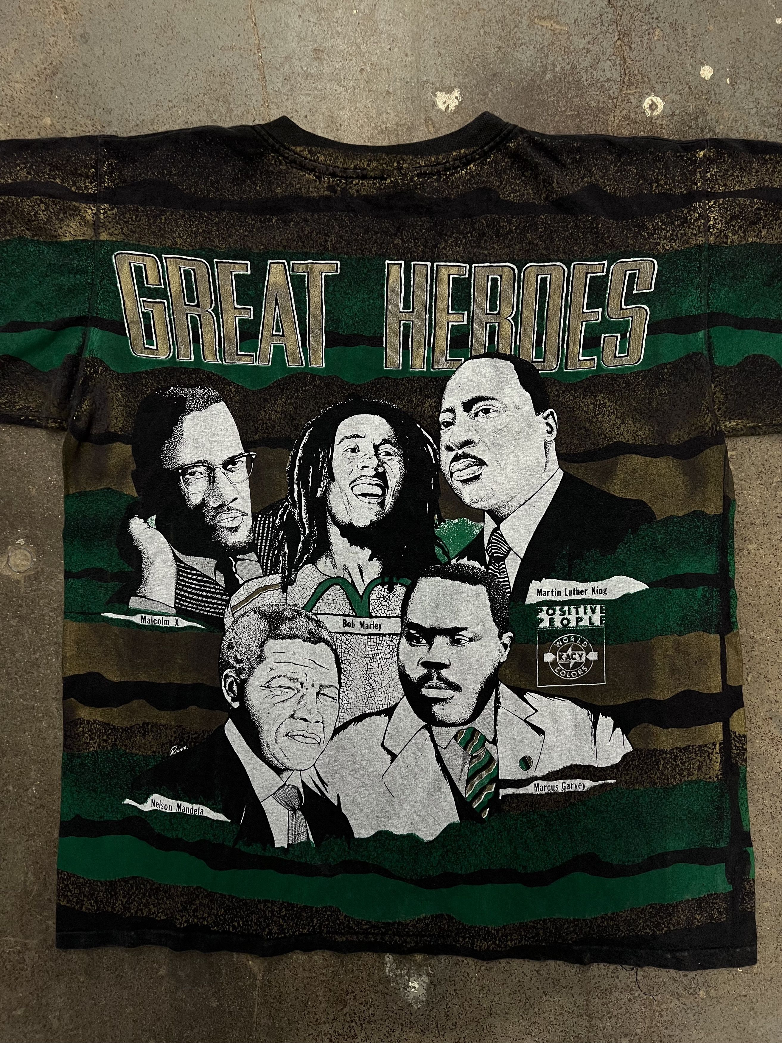 Vintage VTG 1990's Great Heroes Black History All Over Print T-Shirt Size US XL / EU 56 / 4 - 4 Thumbnail