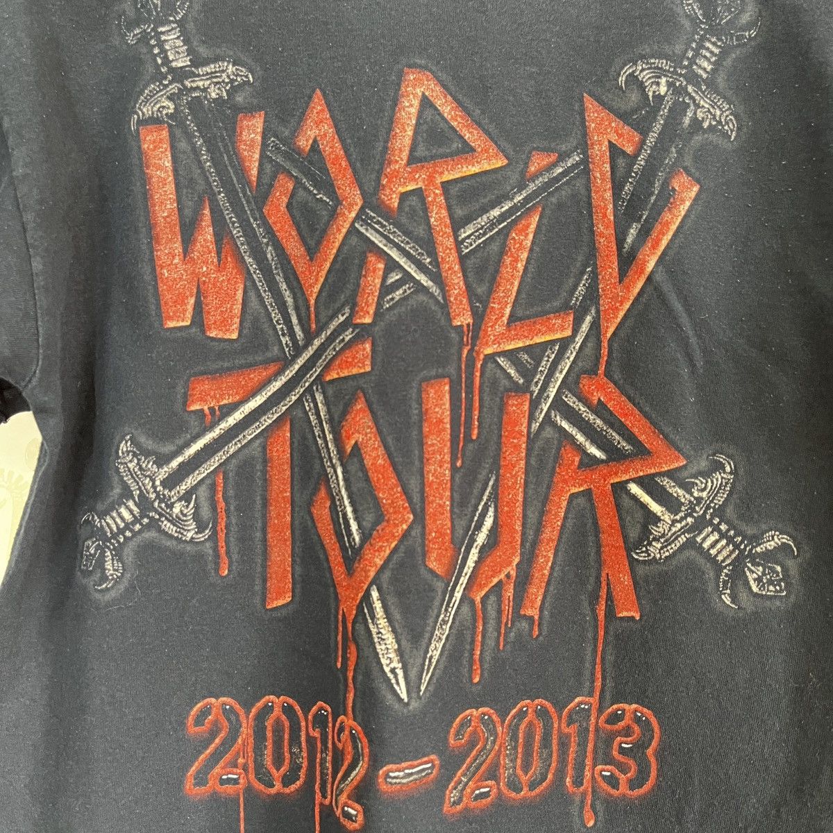 Slayer × Vintage Slayer World Tour 2012-2013 Full Printed Rock TShirt Size US M / EU 48-50 / 2 - 12 Thumbnail
