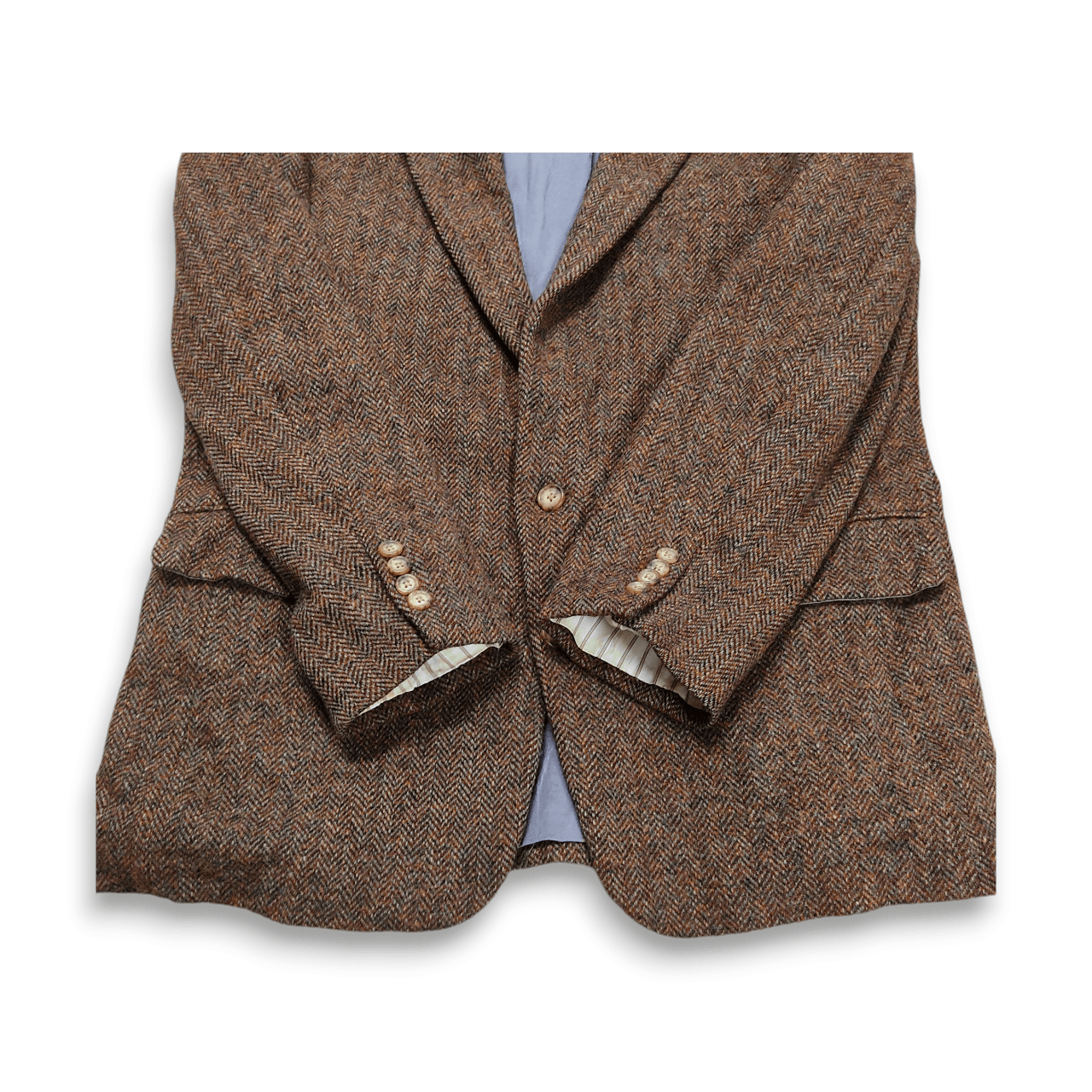 Harris Tweed Vintage 70s HARRIS TWEED Scottish Wool Blazer Jacket Size 44L - 3 Thumbnail