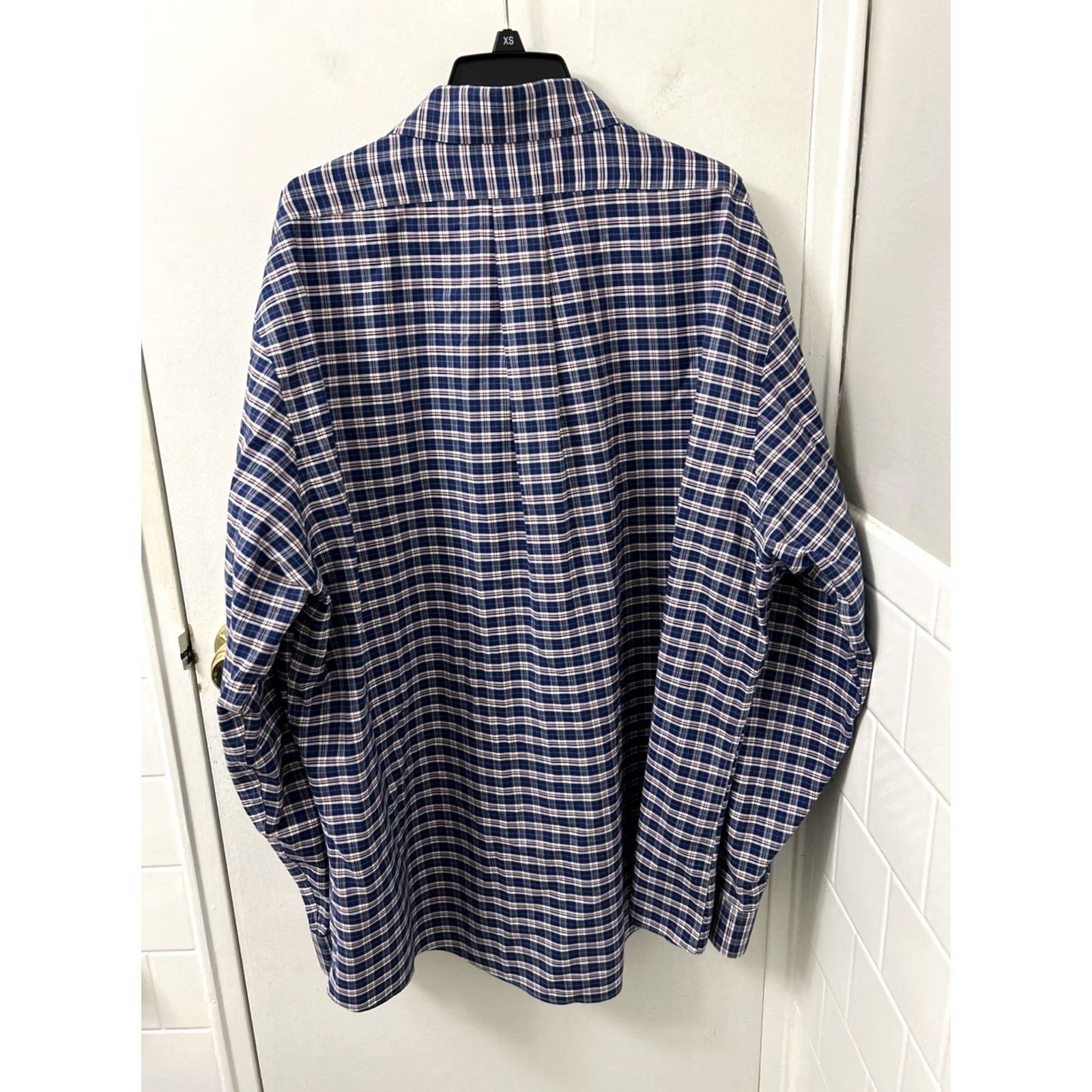 Brooks Brothers Brooks Brothers Original Polo Shirt Mens 2XL Blue Oxford Plaid Supima Cotton L/S Size US XXL / EU 58 / 5 - 7 Thumbnail