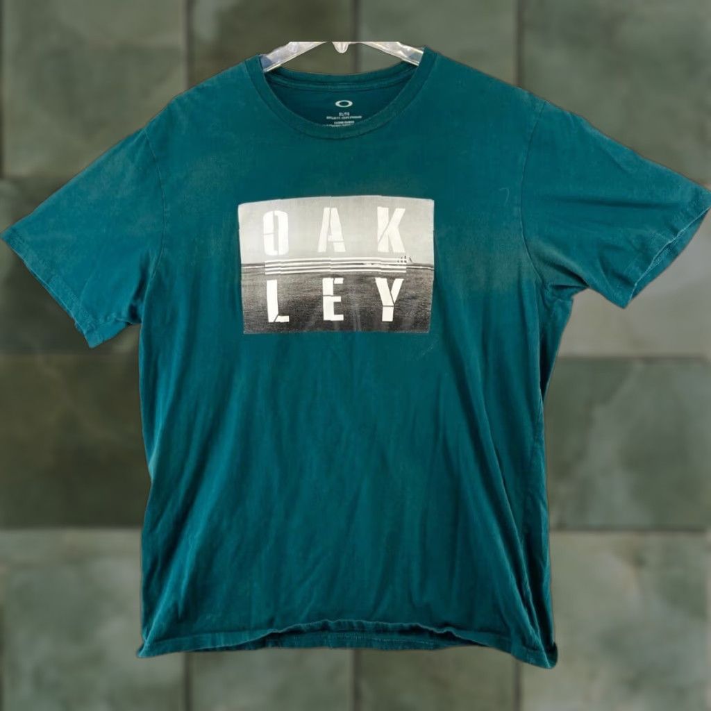 Oakley Oakley T-Shirt Mens XL Blue Graphic Print Outdoor Comfort Crew Neck Short Sleeve Jersey Cotton Blend Regular Fit Size US XL / EU 56 / 4 - 1 Thumbnail