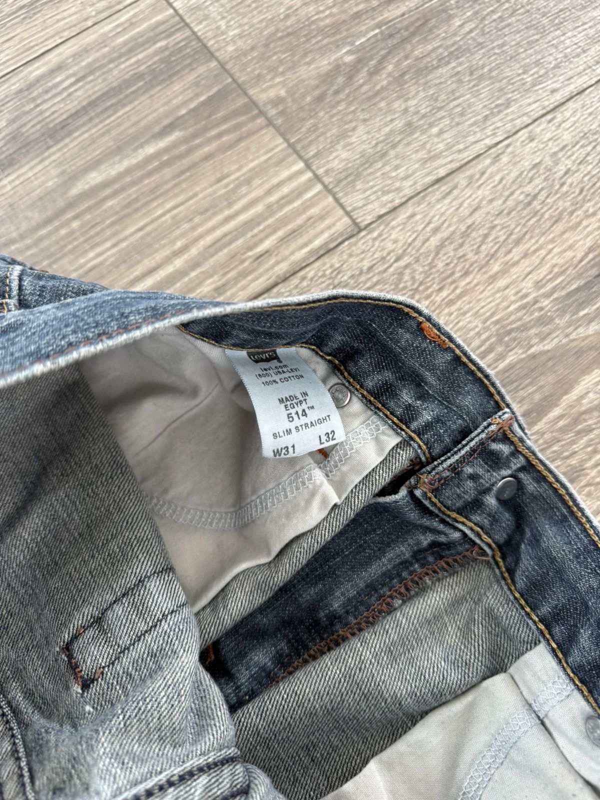 Levi's Vintage Levis Indigo Wash 514 Slim Straight Size US 31 - 7 Thumbnail