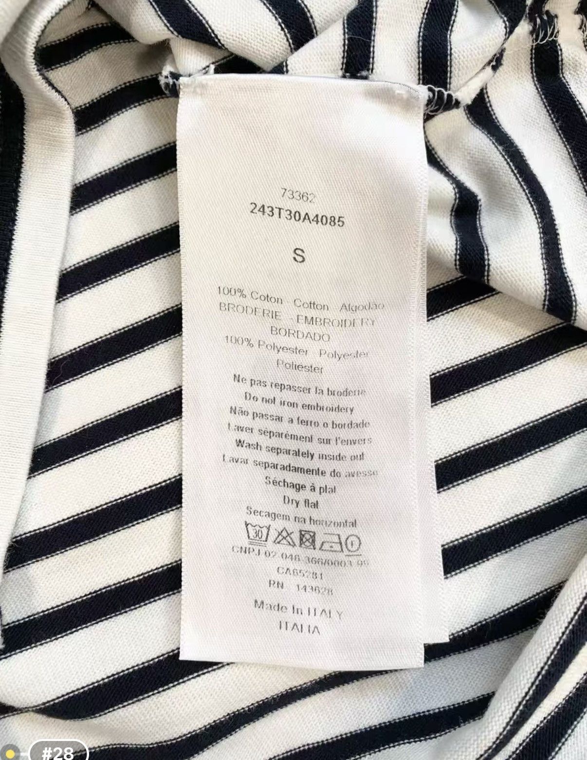Dior Dior Striped Star Off-the-Shoulder Long Sleeve Top J33 Size S / US 4 / IT 40 - 6 Thumbnail