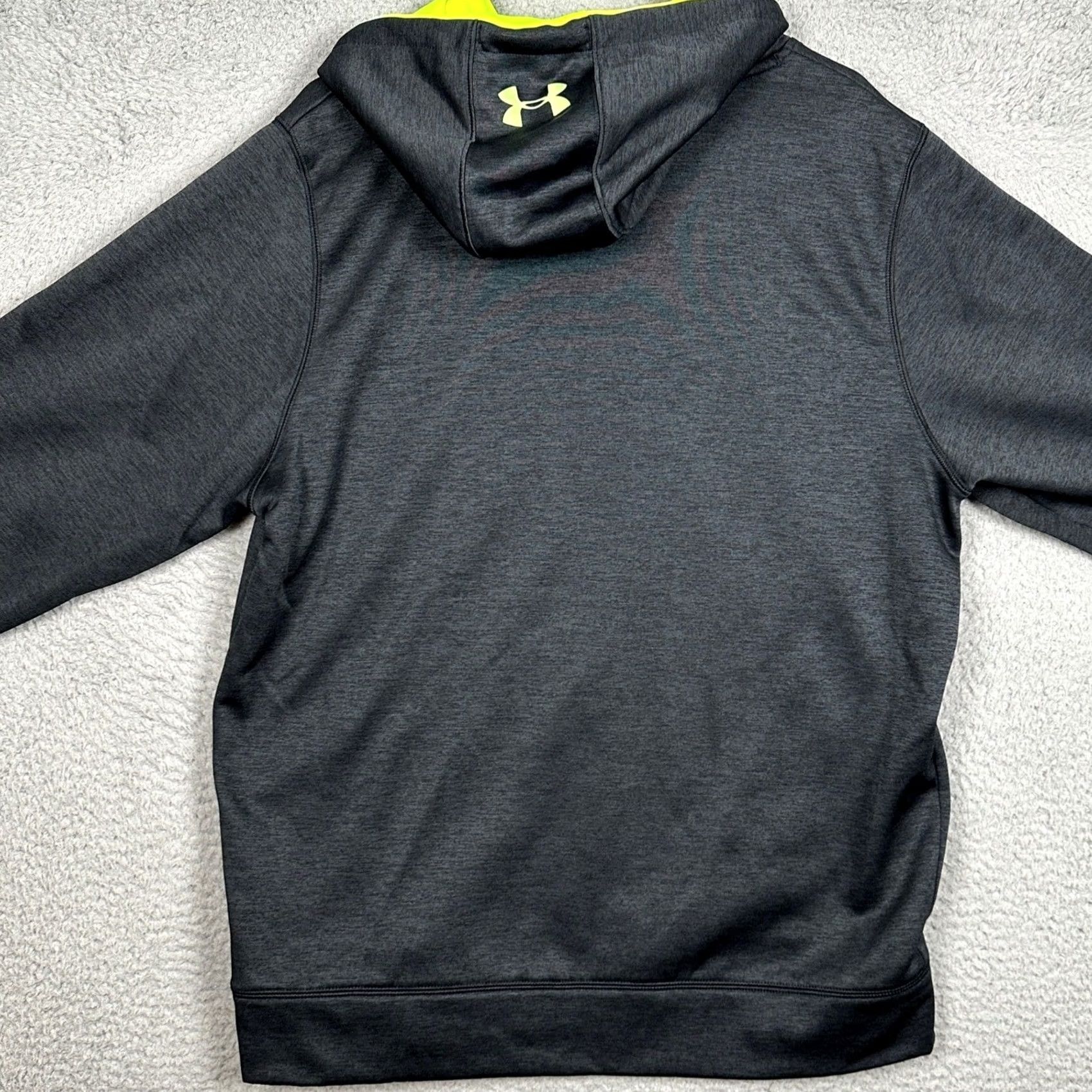 Under Armour Under Armour Hoodie Mens L Black Neon Yellow Hooded Graphic Pullover Sweatshirt Size US L / EU 52-54 / 3 - 3 Thumbnail