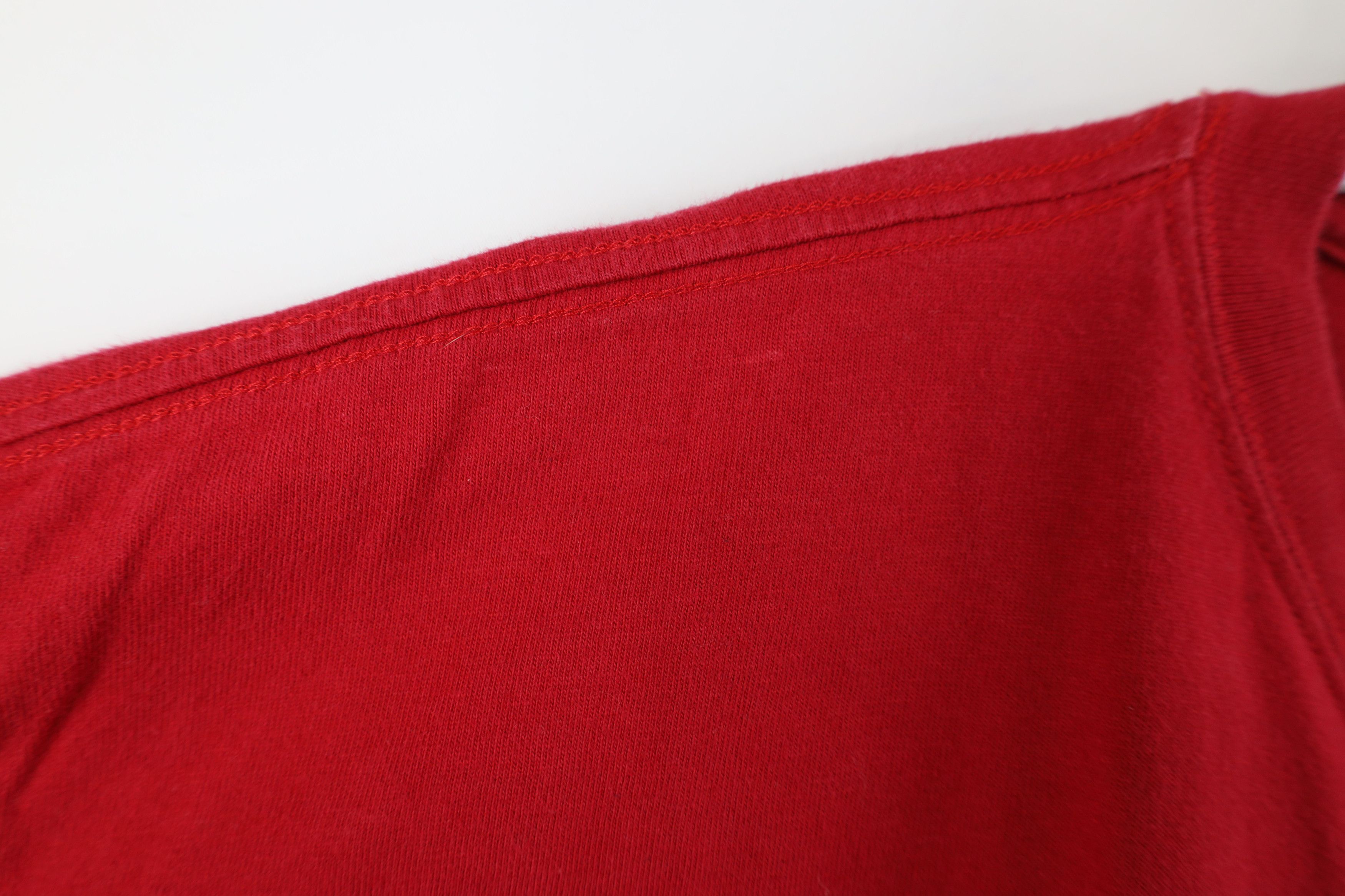 Vintage Vintage 90s Streetwear Blank Heavyweight Cotton T-Shirt Red Size US XXL / EU 58 / 5 - 8 Thumbnail