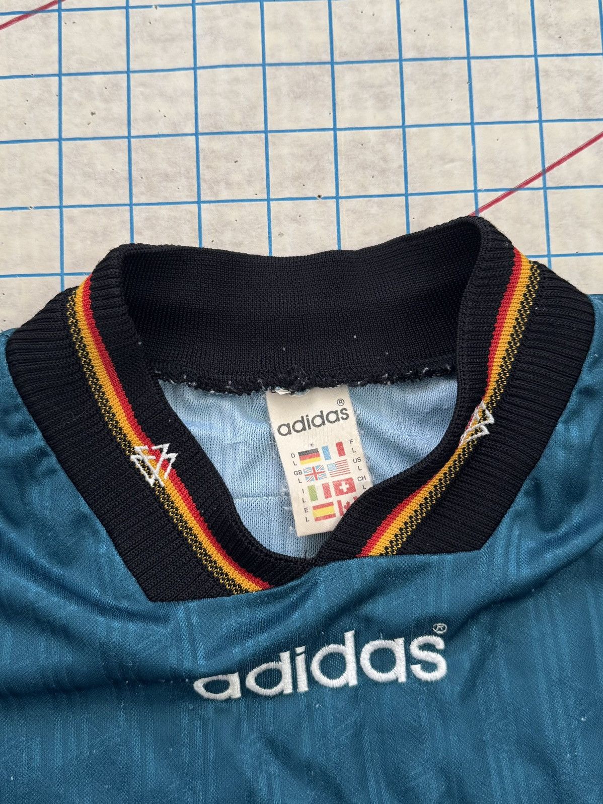 Adidas × Vintage Vintage 96 Adidas Germany Jersey Green Size Large Authentic Size US L / EU 52-54 / 3 - 7 Thumbnail