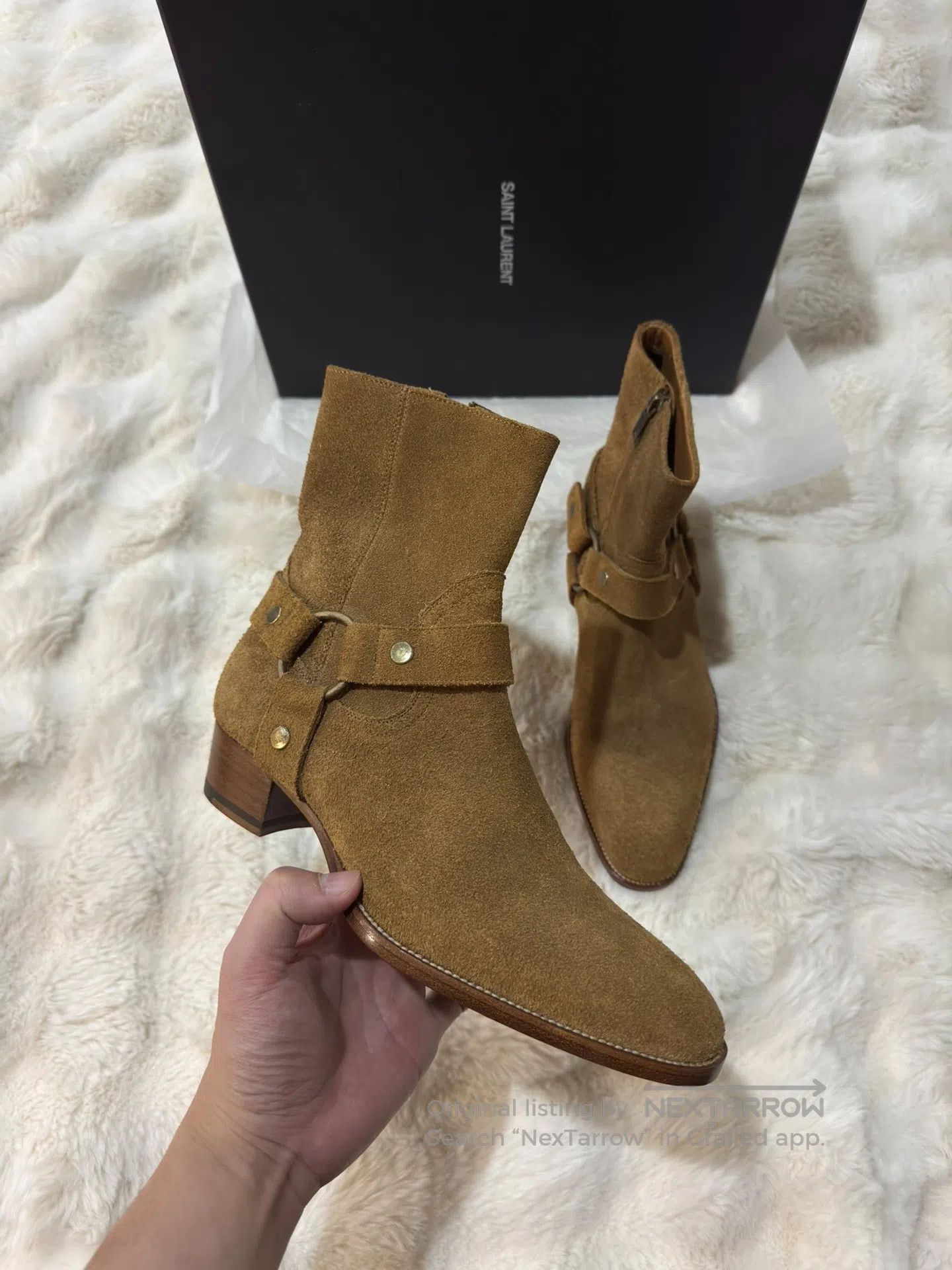 Saint Laurent Paris Saint Laurent Paris Suede Ankle Chelsea Boots| Size US 6 / EU 39 - 3 Thumbnail