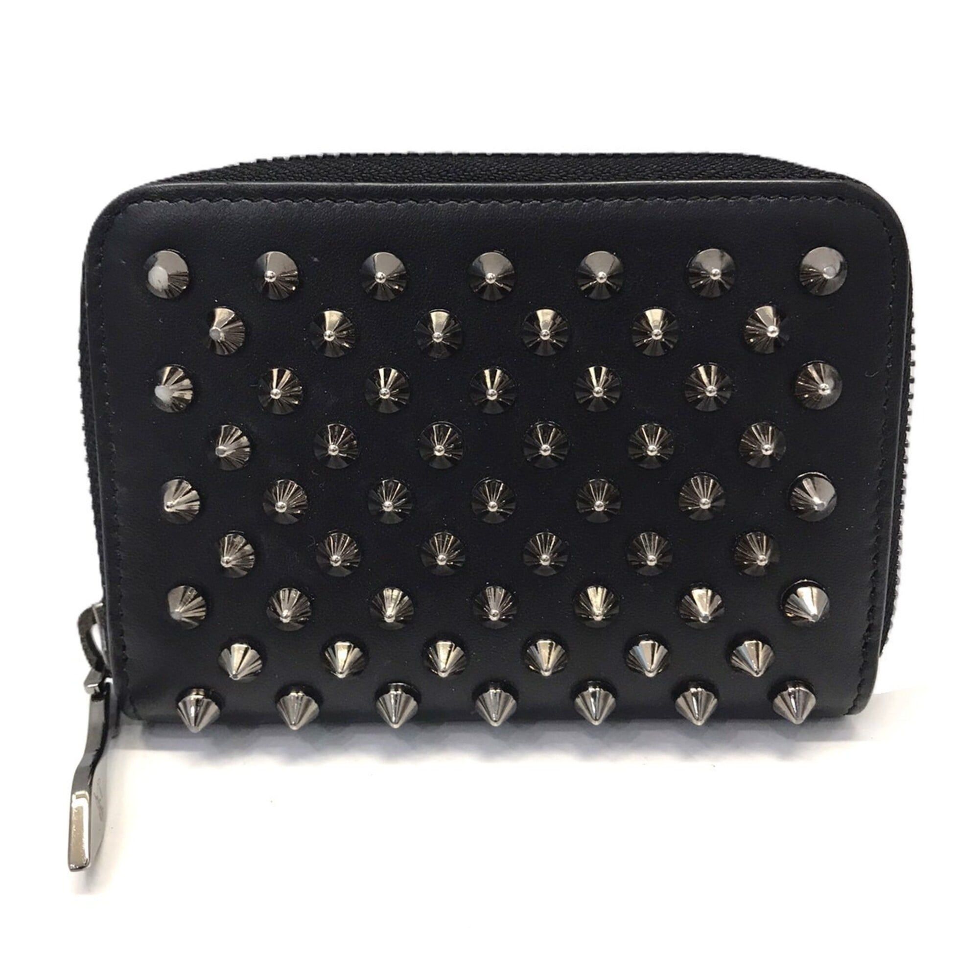 Christian Louboutin Christian Louboutin Coin Case, Black Studs, Leather, Purse Size ONE SIZE - 1 Thumbnail