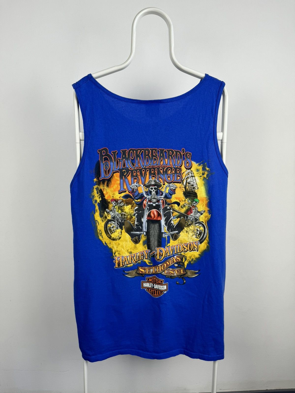 Harley Davidson Harley Davidson Vest Tshirt Overprinted Blackbeard’s Revenge Size US XXL / EU 58 / 5 - 2 Thumbnail