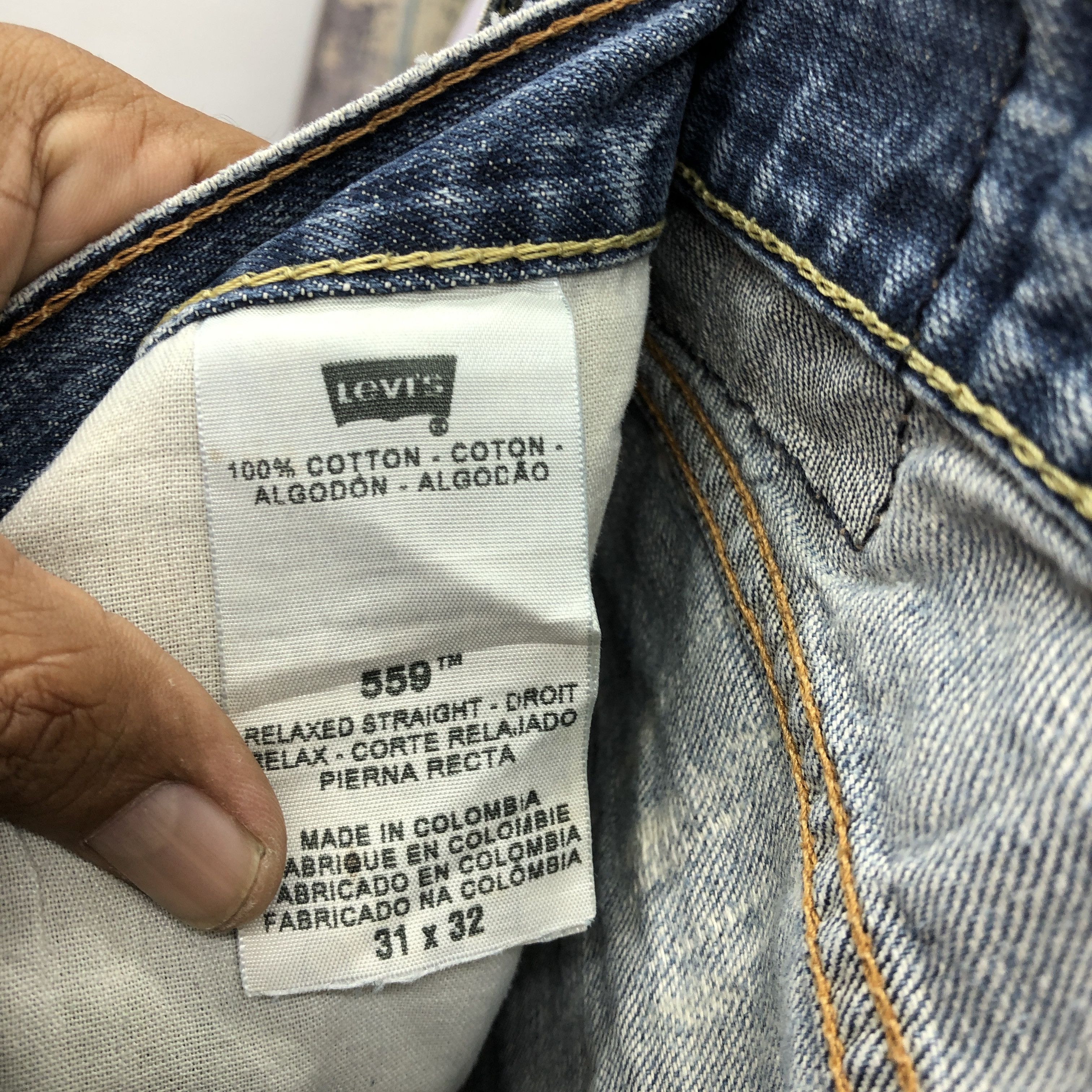 Levi's Vintage 90s Distressed Levis Jeans Levi's 559 Painter Denim Size US 32 / EU 48 - 10 Thumbnail