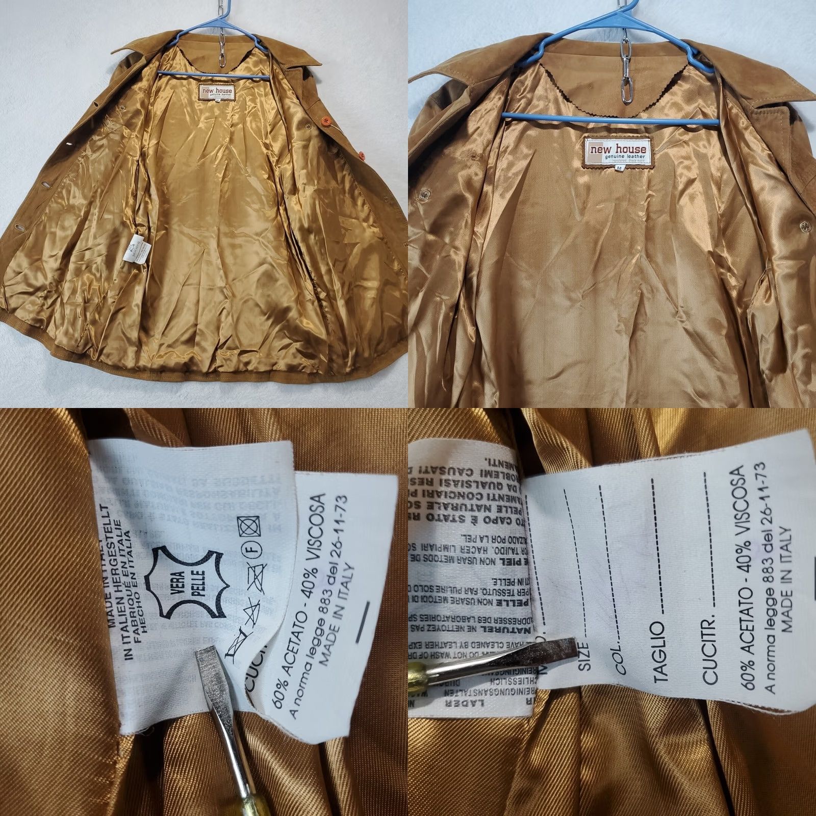 Vera Pelle VINTAGE Vera Pelle Brown Suede Italian Leather Jacket Boho Hippie Size M Women Regular Jacket Size M / US 6-8 / IT 42-44 - 10 Thumbnail