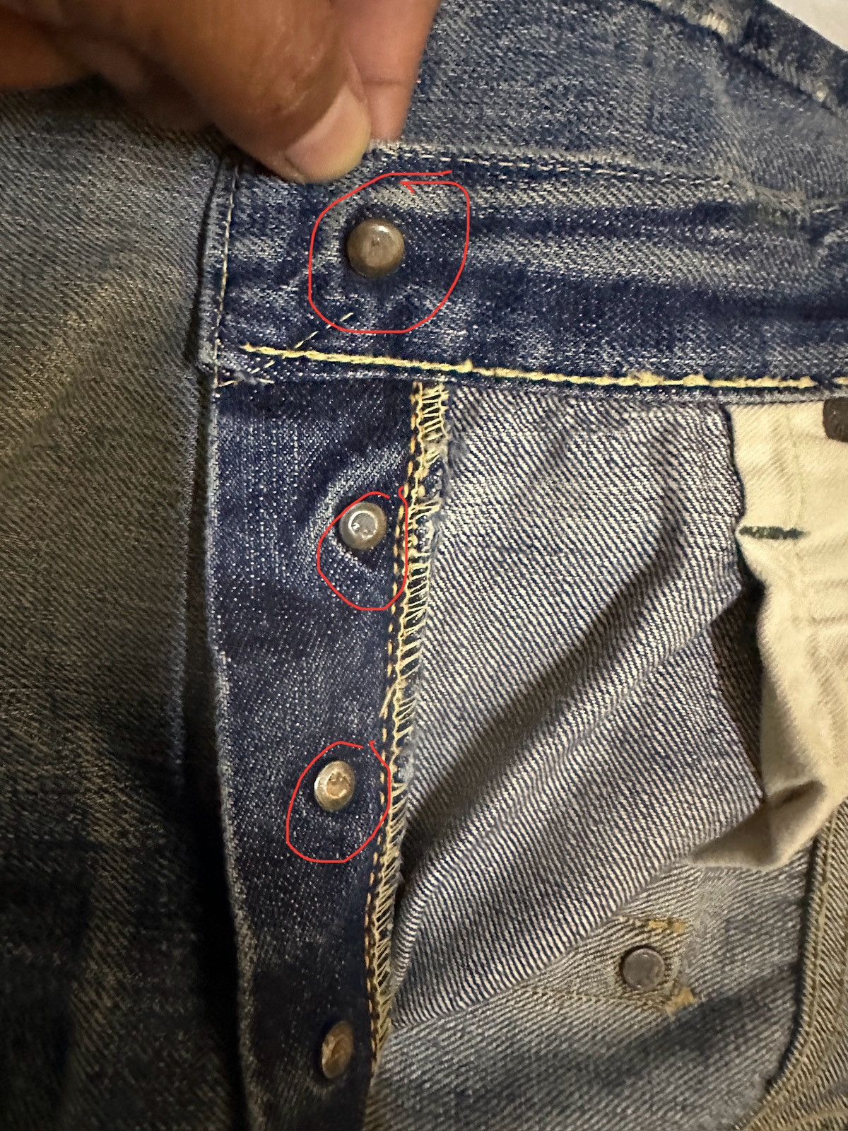 Levi's × Vintage Rare Levis 501 big e hidden rivet 1947 model Size US 32 / EU 48 - 8 Thumbnail