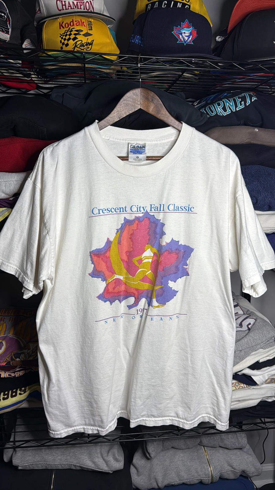 Gildan Vintage Gildan Crescent City Fall Classic T-Shirt 1997 Size US XL / EU 56 / 4 - 1 Thumbnail