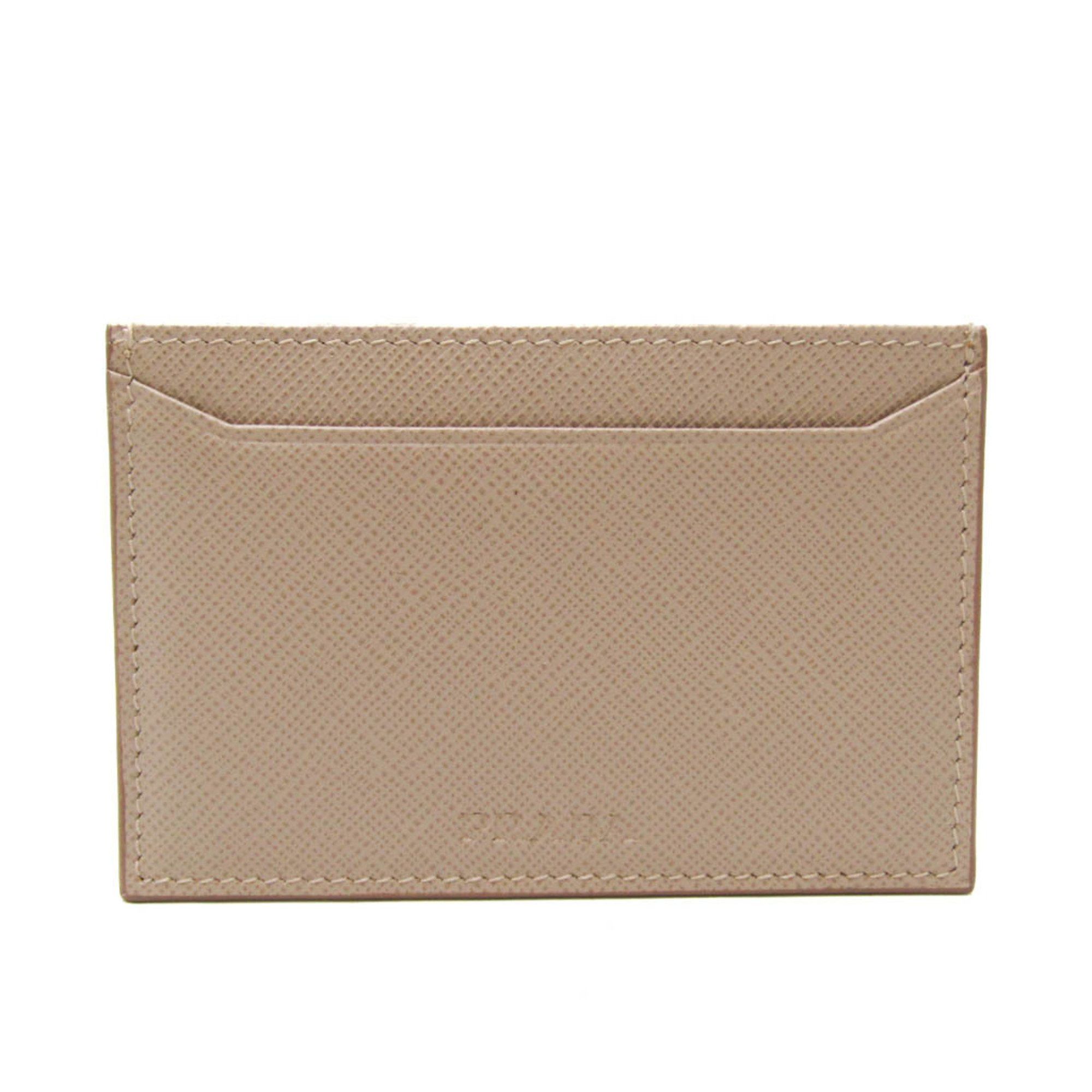 image of Prada Saffiano Card Case Pink Beige, Women's