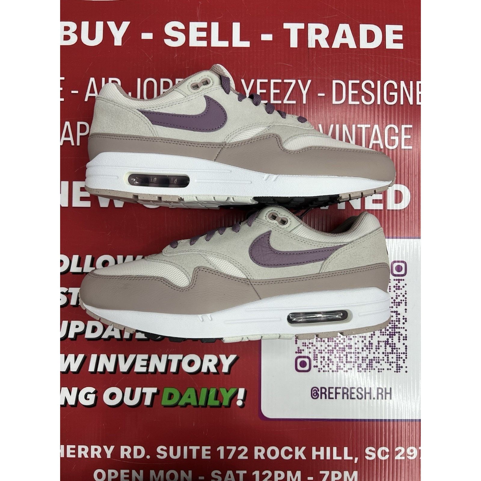 Nike Nike Air Max 1 Light Bone Violet Dust Size 11.5 FB9660-002 Size US 11.5 / EU 44-45 - 4 Thumbnail