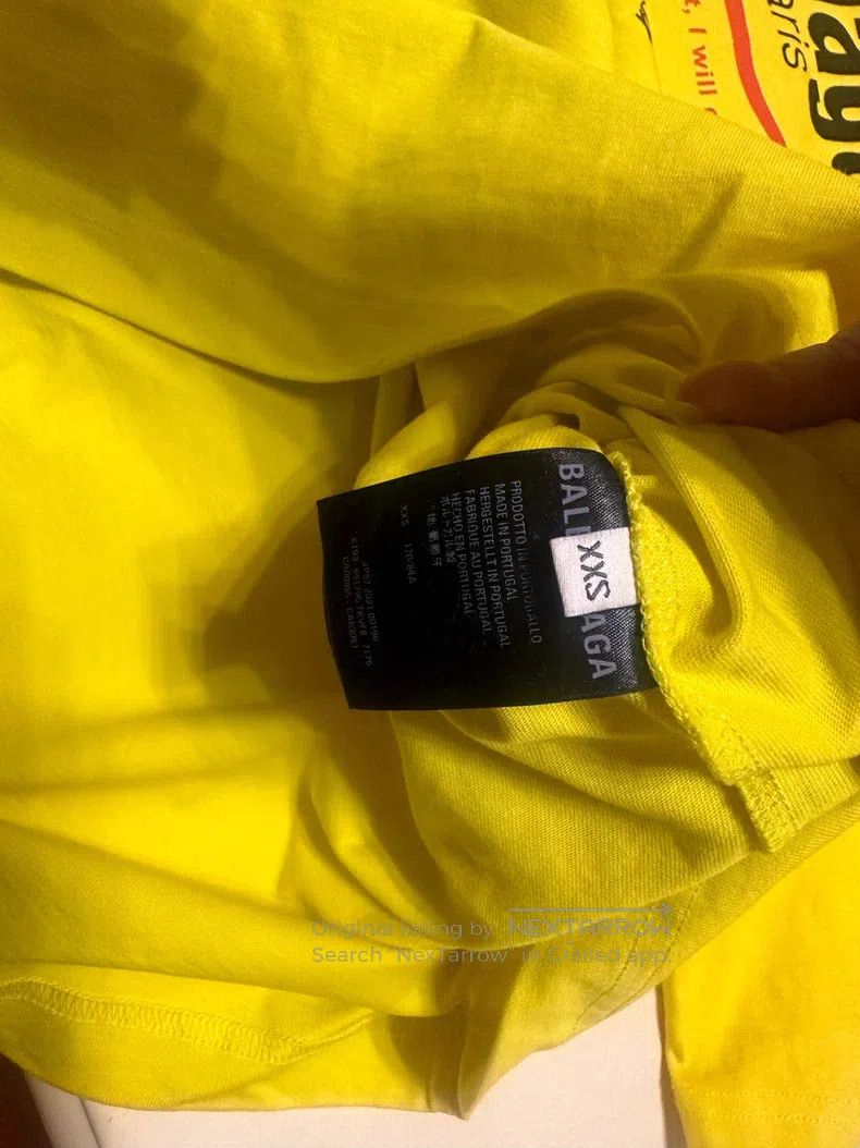Balenciaga Balenciaga Yellow Eco-Friendly Short Sleeve T-Shirt Size US XXS / EU 40 - 2 Thumbnail